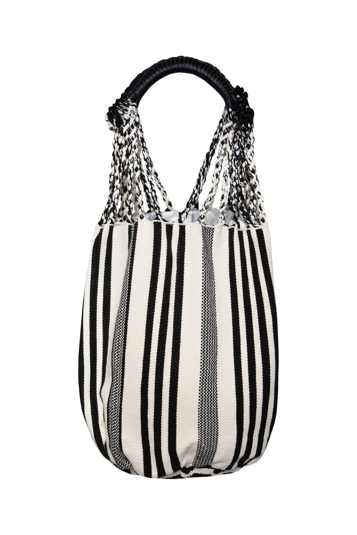 Cotton Voyaging Bag - Black & Ecru Johanna Ortiz