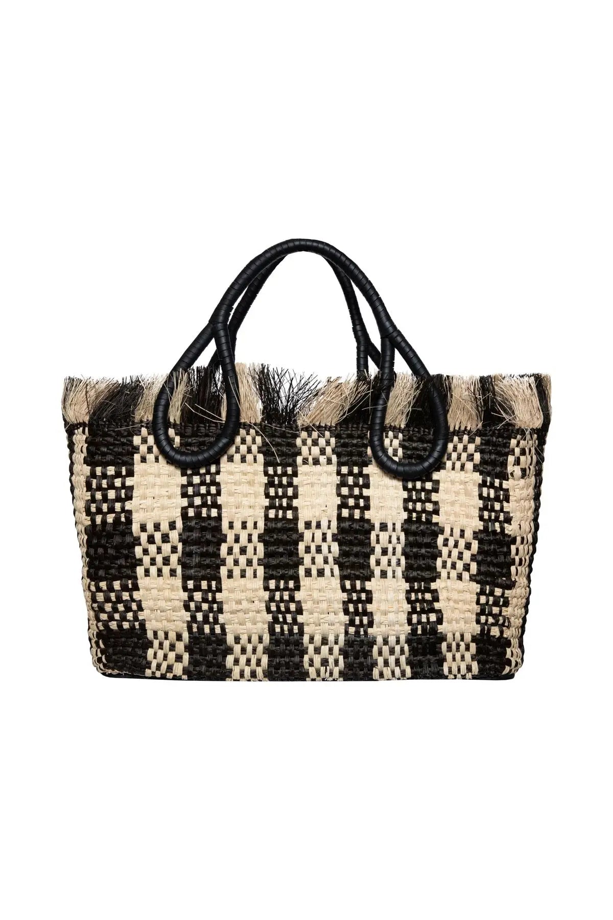 High Spirits Shoulder Bag - Black & Natural Iraka Johanna Ortiz