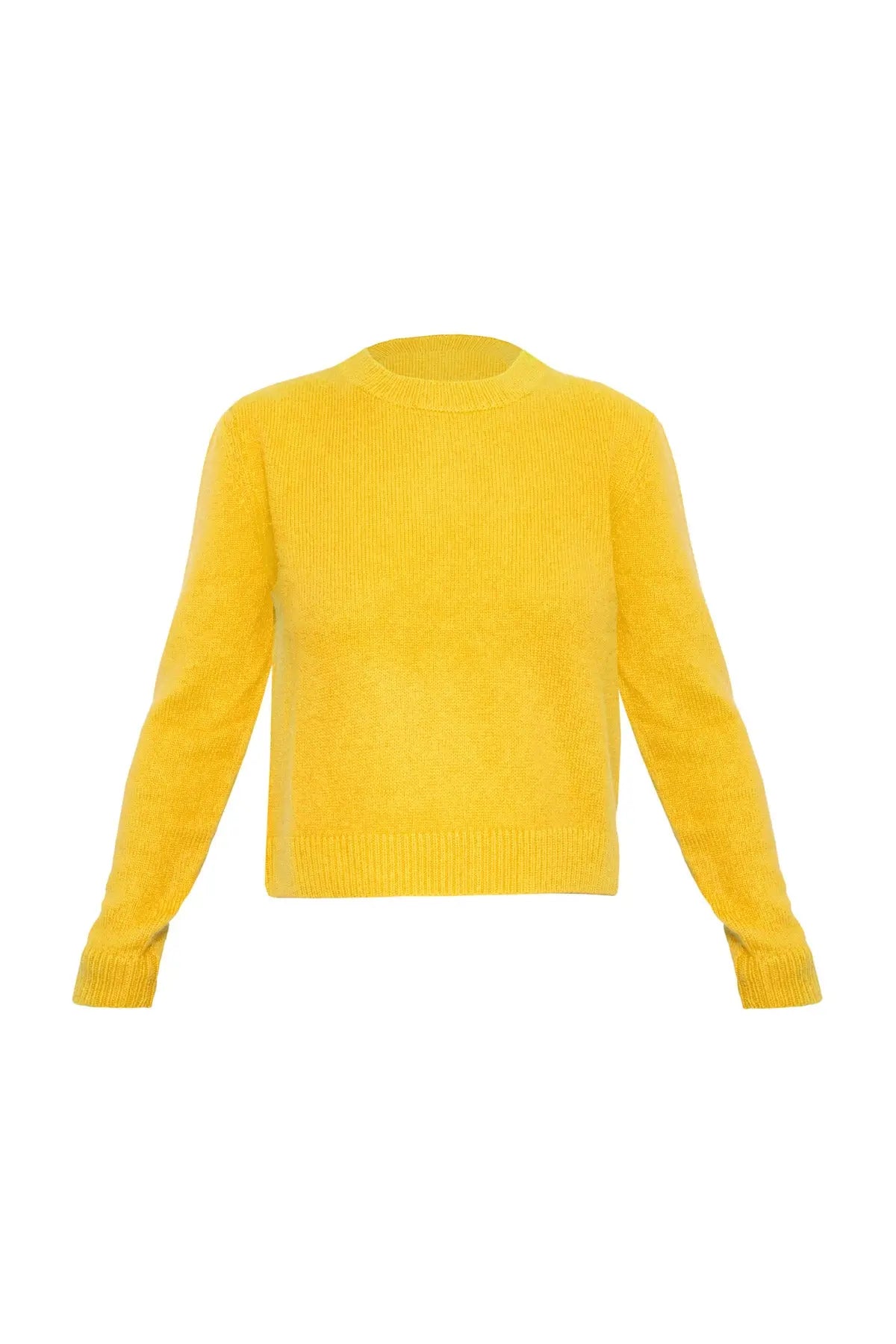 Simple Crew Jumper - Mustard The Elder Statesman
