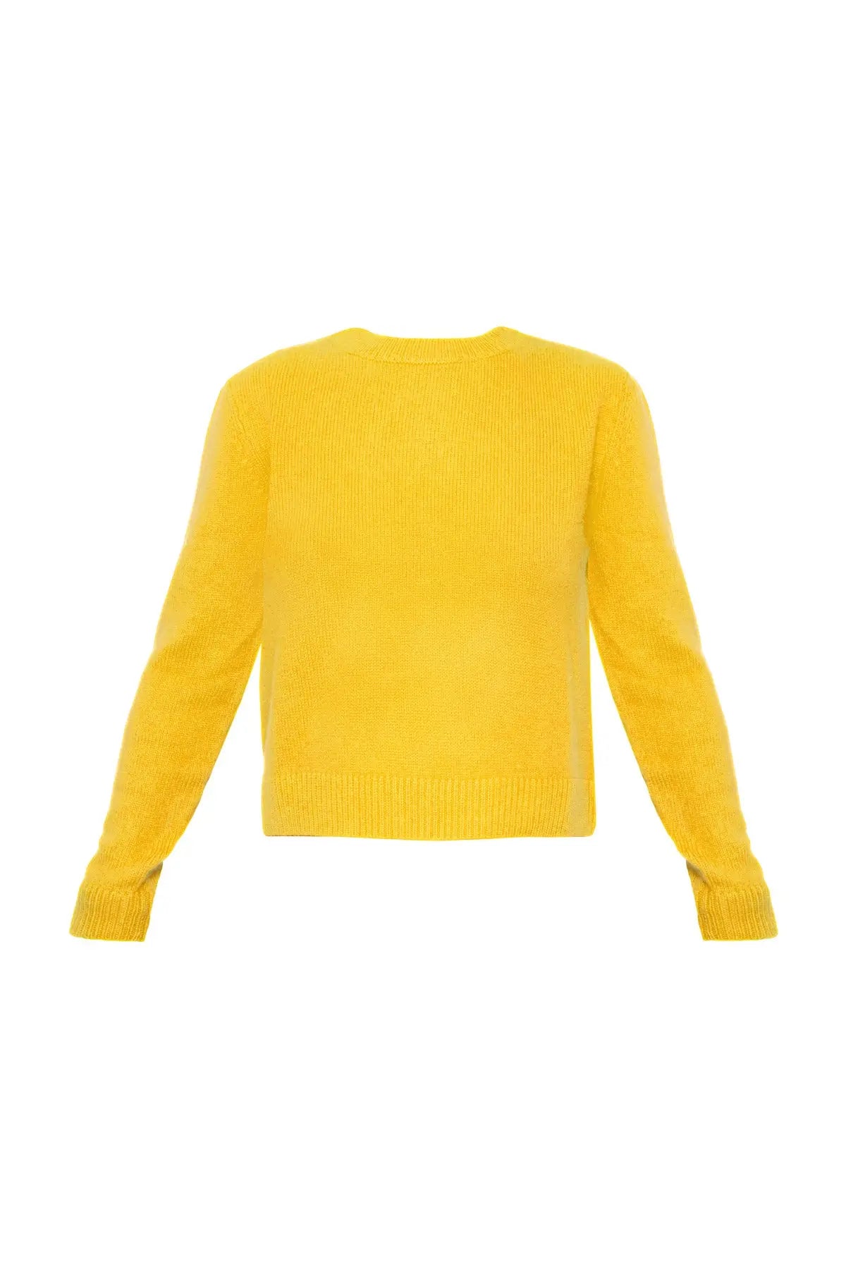 Simple Crew Jumper - Mustard The Elder Statesman