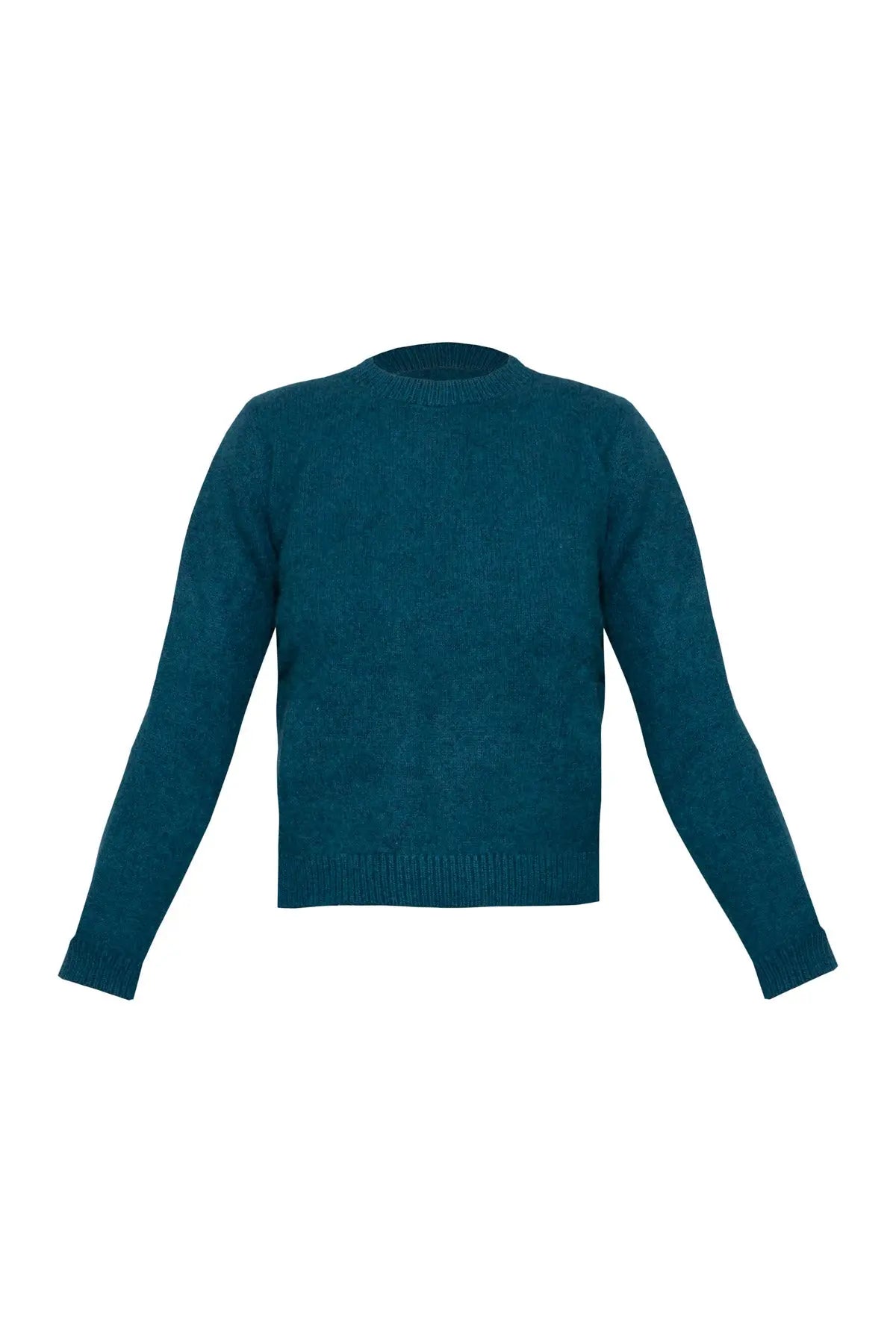 Simple Crew Jumper - Peacock The Elder Statesman