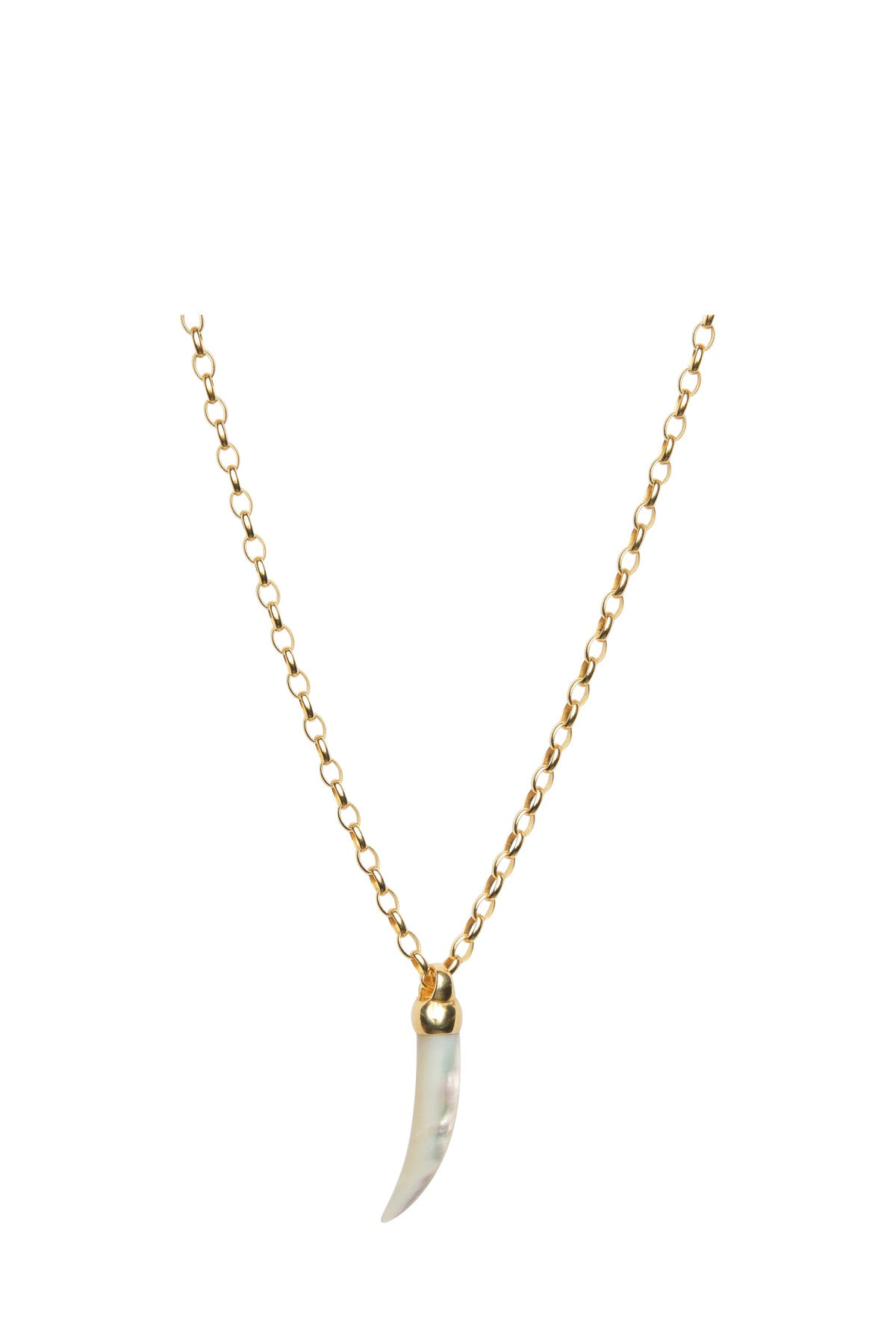 Pearl Tusk Horn - chunky chain