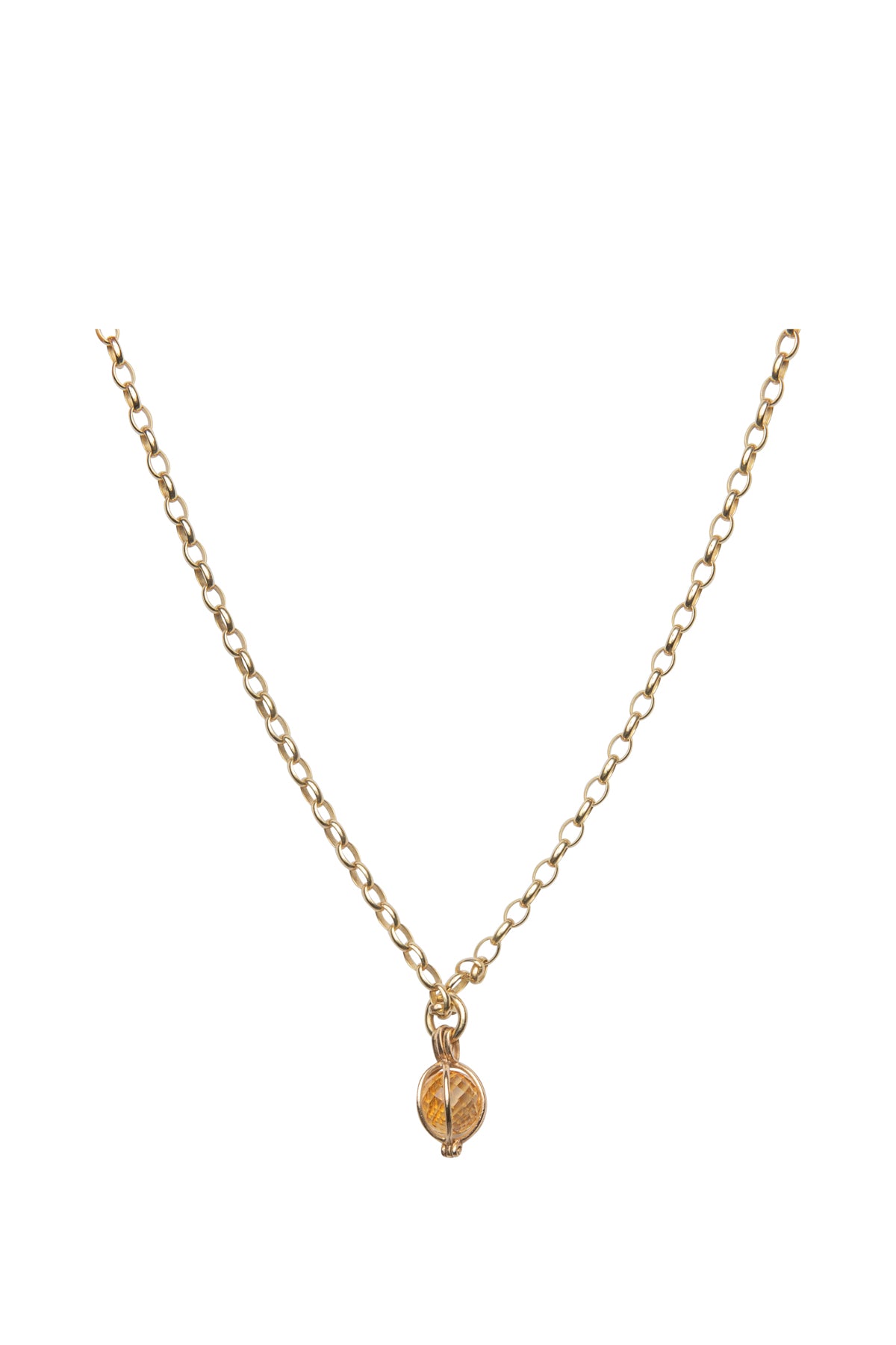 Gemstone Cage Necklace