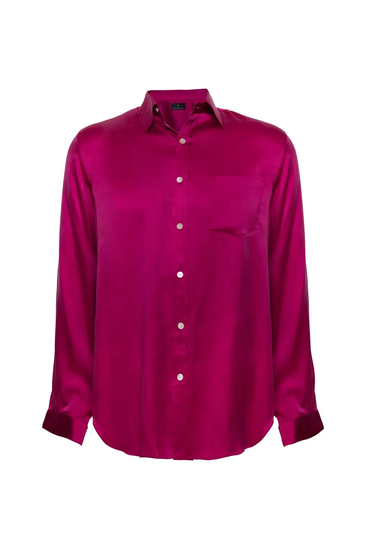 Men's Silk Shirt - Cardinal Pink Debonnaire