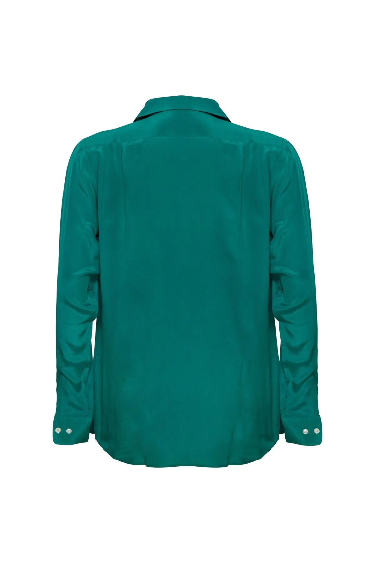 Men's Silk Cowboy Shirt - Dark Green Debonnaire