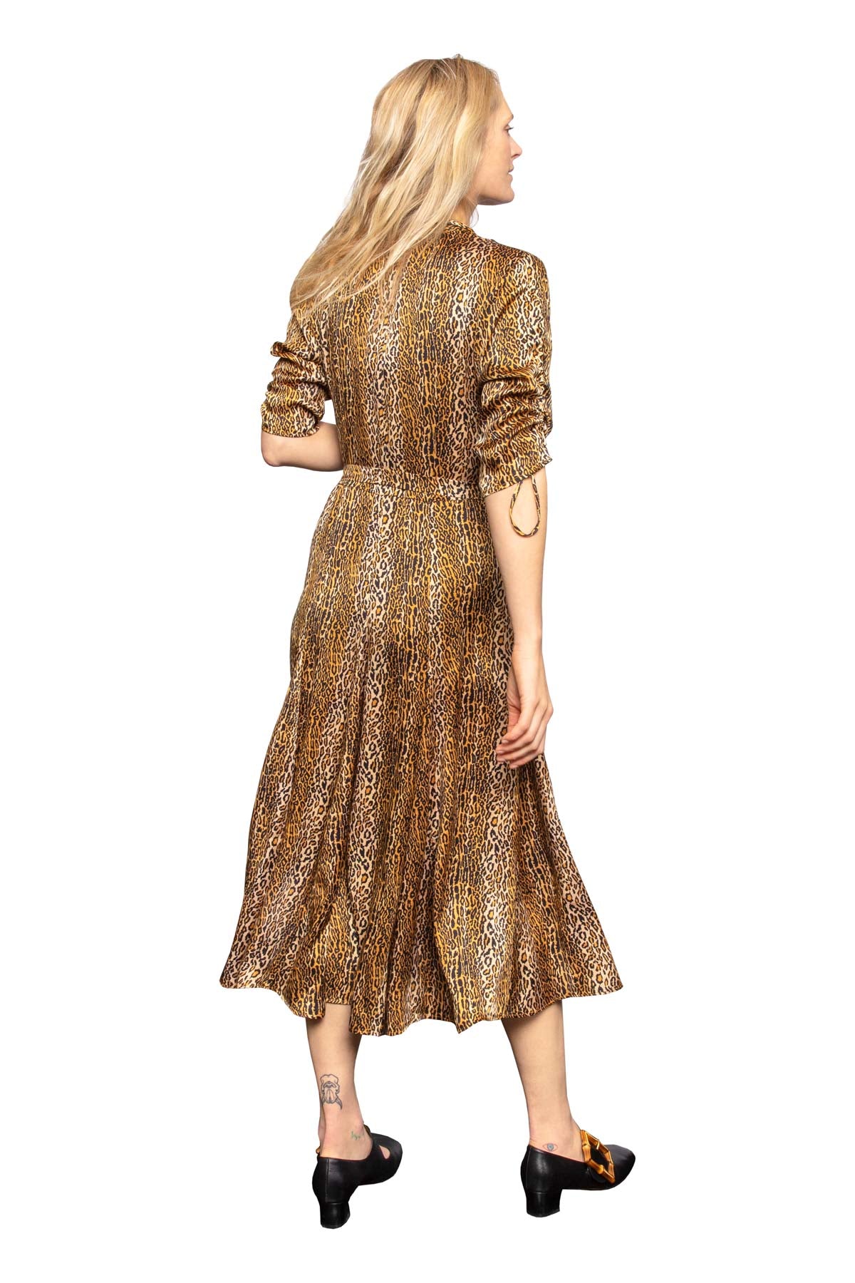 Silk Bugesha Dress - Leopard Print