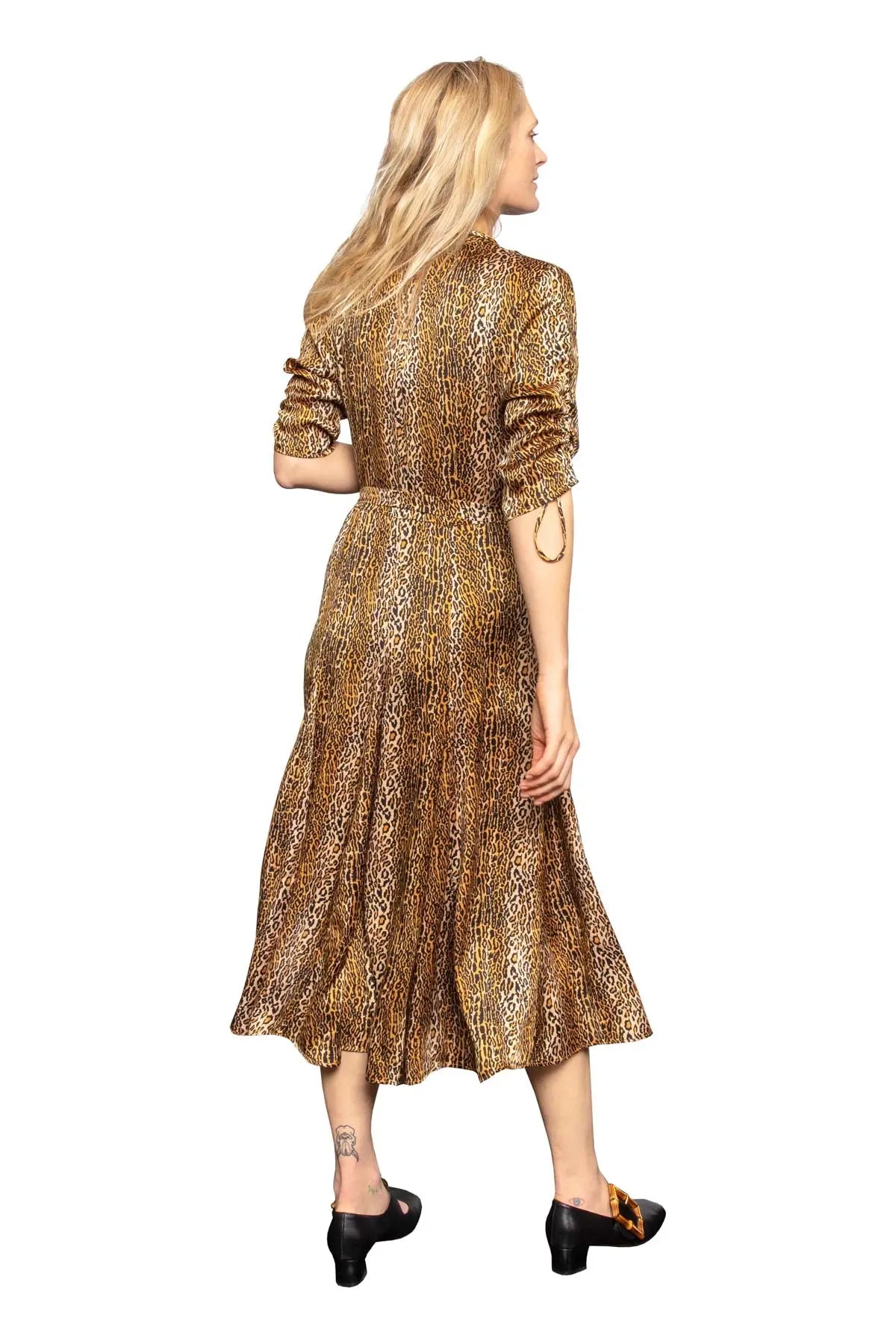 Silk Bugesha Dress - Leopard Print Debonnaire