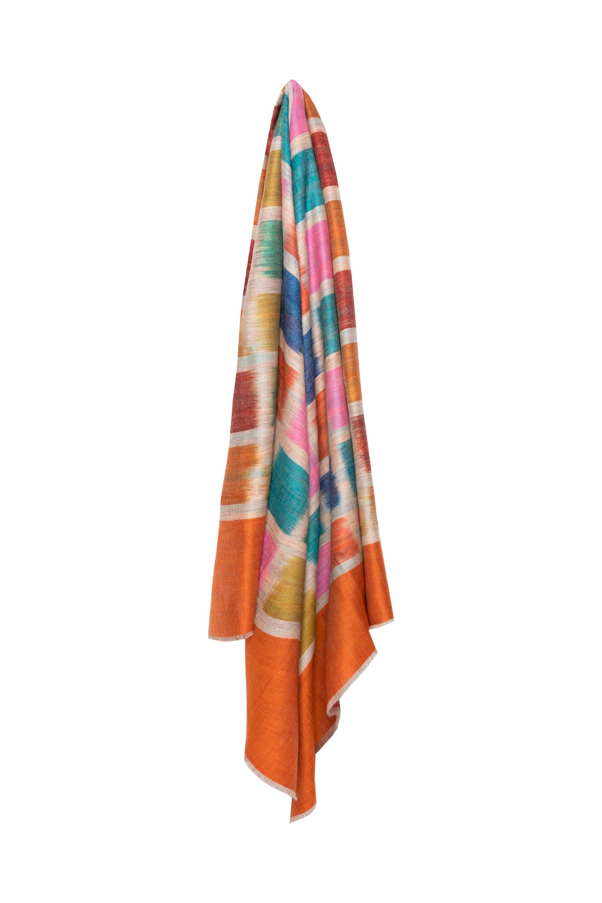 Reversible Shawl - Orange Block