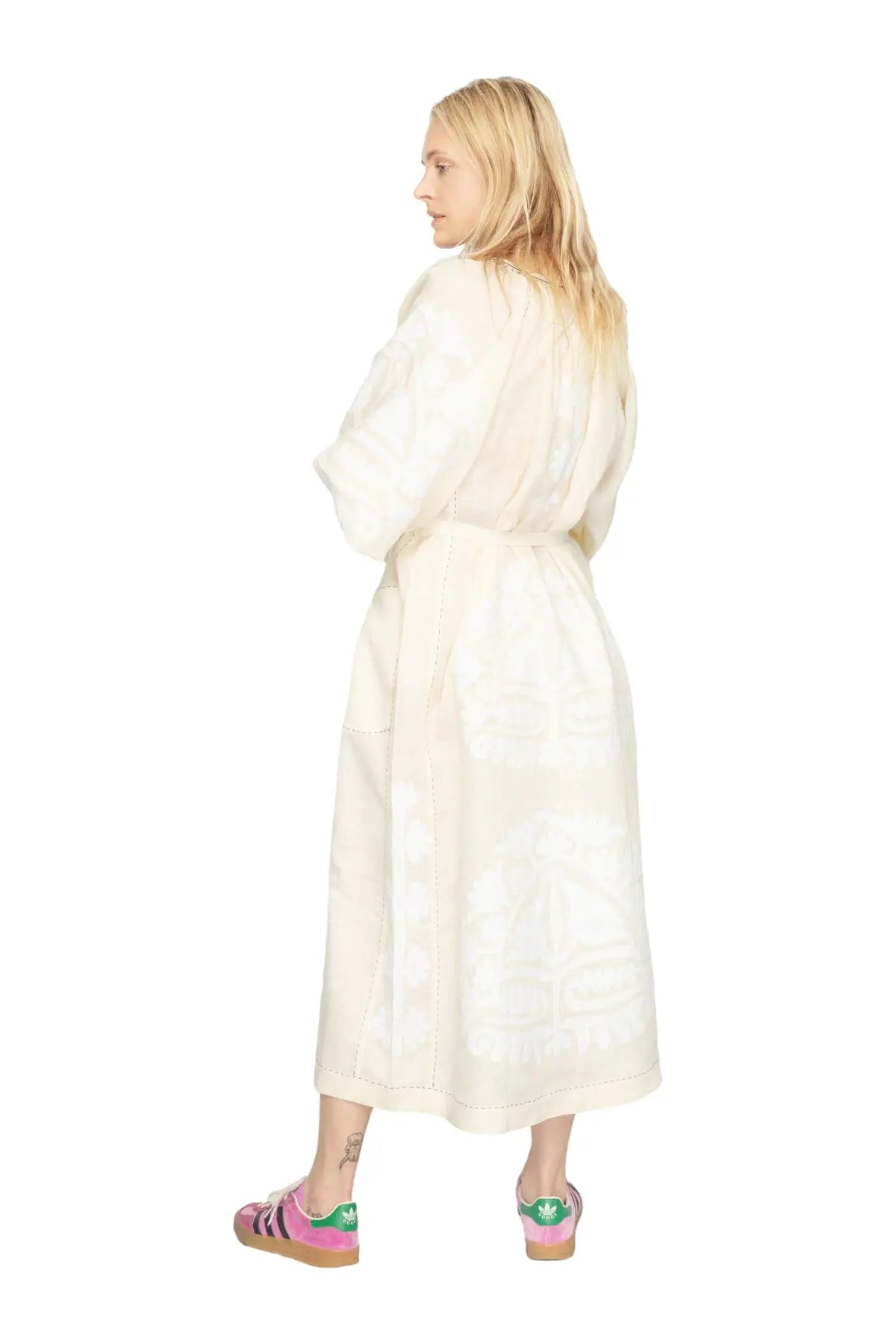 Shalimar Dress - Cream & White Vita Kin