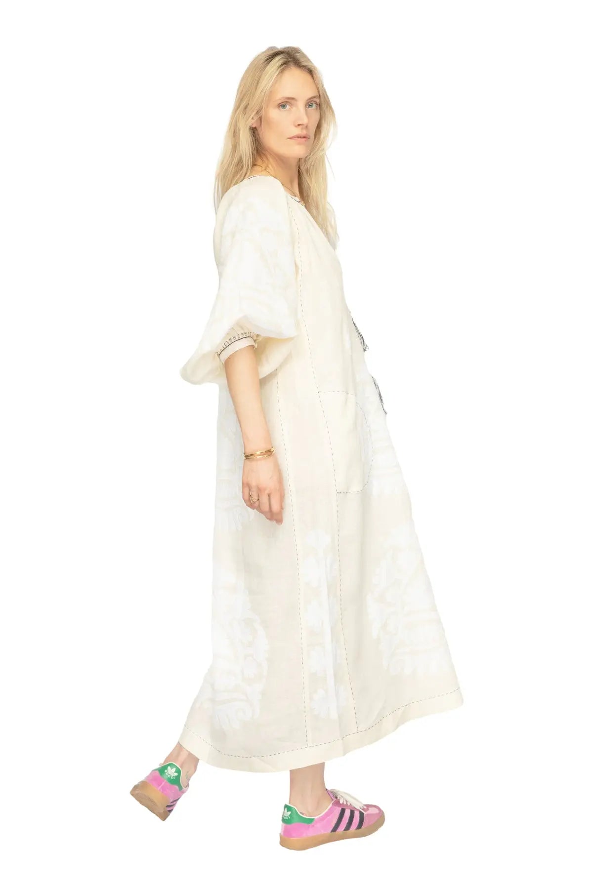 Shalimar Dress - Cream & White Vita Kin