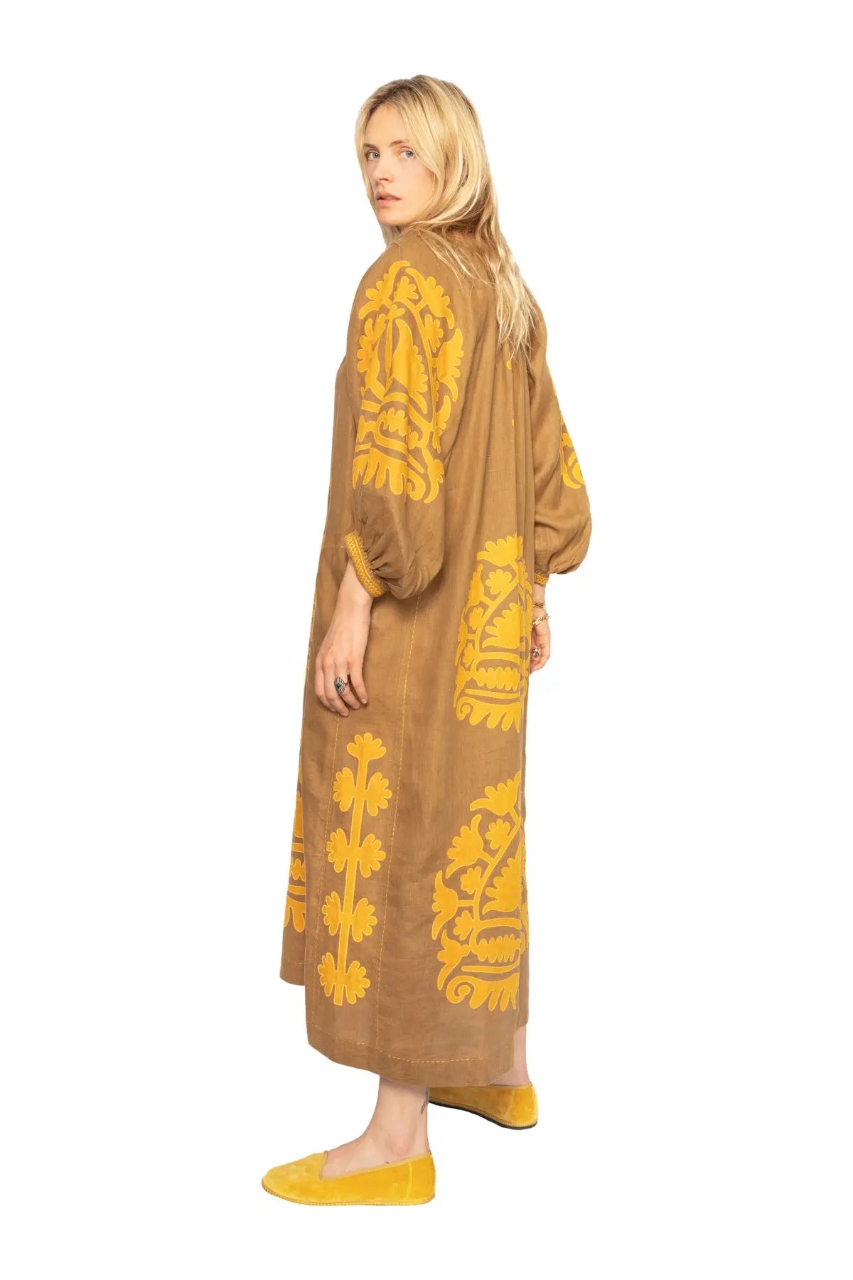 Shalimar Dress - Khaki & Mango Vita Kin