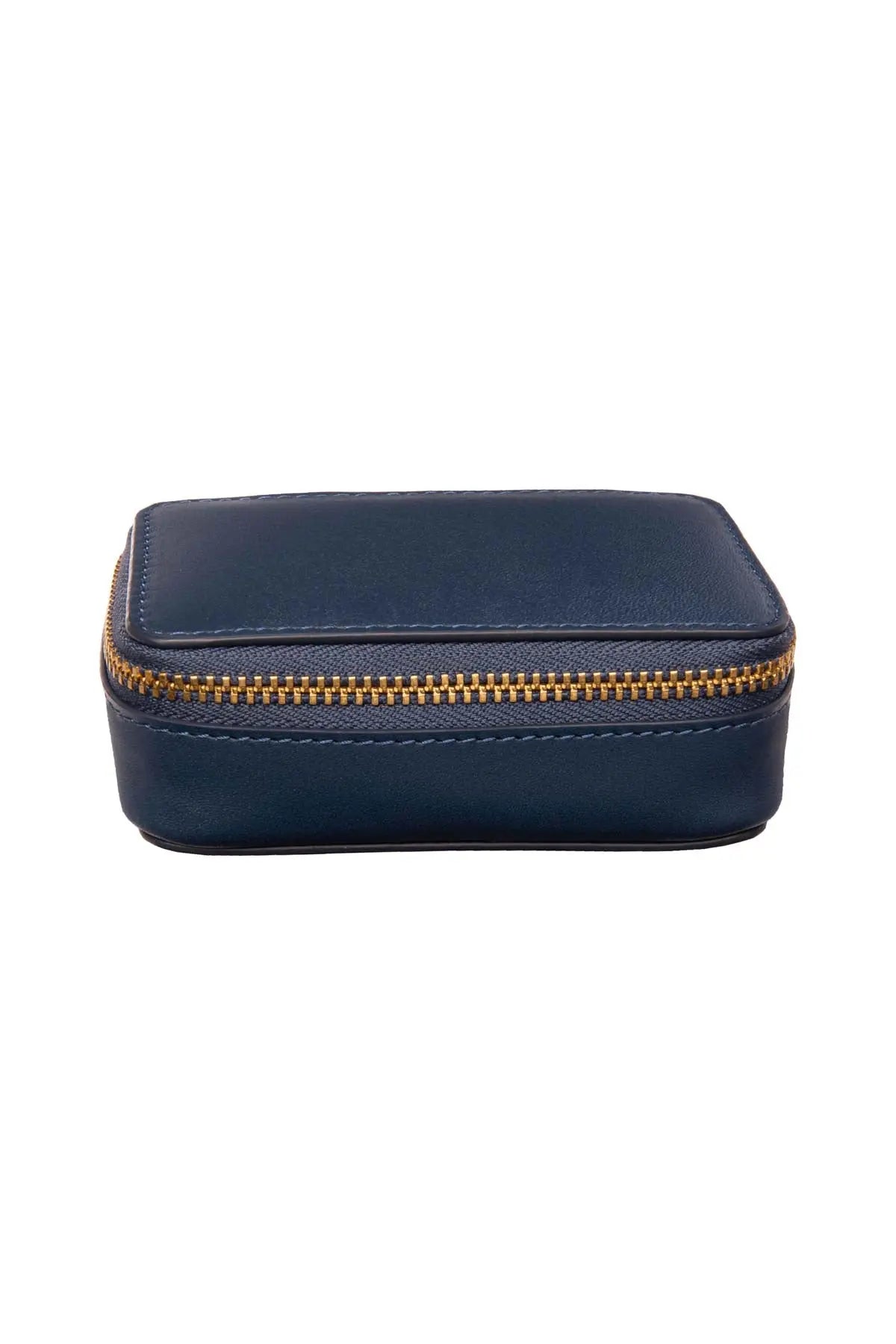 Leather Jewellery Case - Navy Debonnaire Store