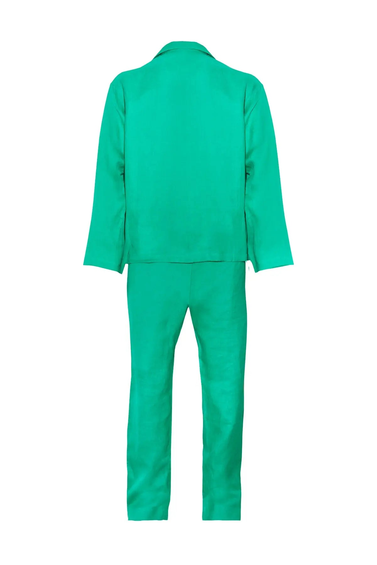 Men's Linen Pyjamas - Green Debonnaire