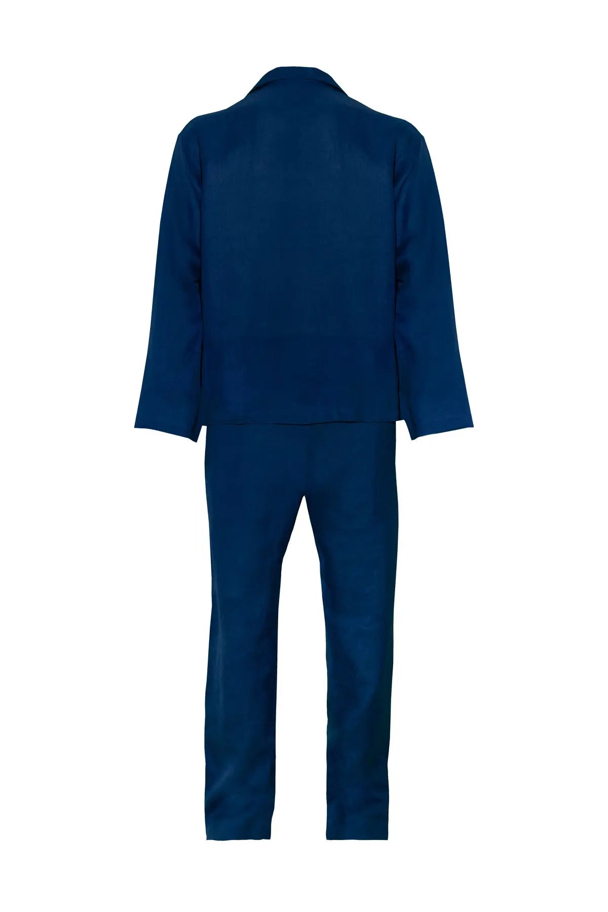 Men's Linen Pyjamas - Indigo Debonnaire
