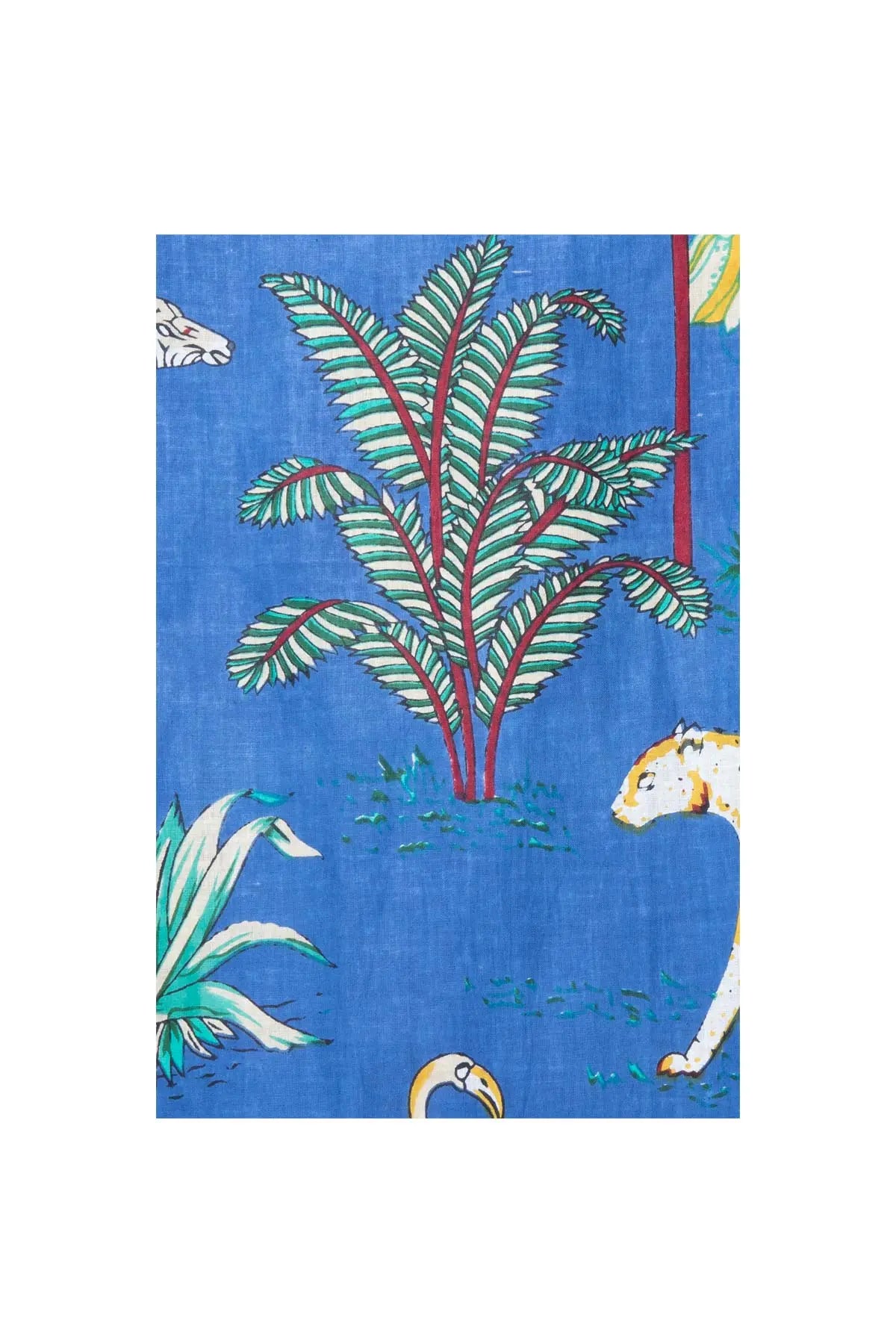Cotton Jungle Print Pyjamas - Dark Blue Debonnaire