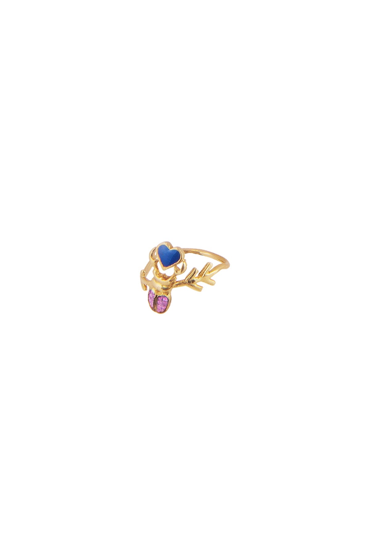 Love Arrow Bug Ring - Blue