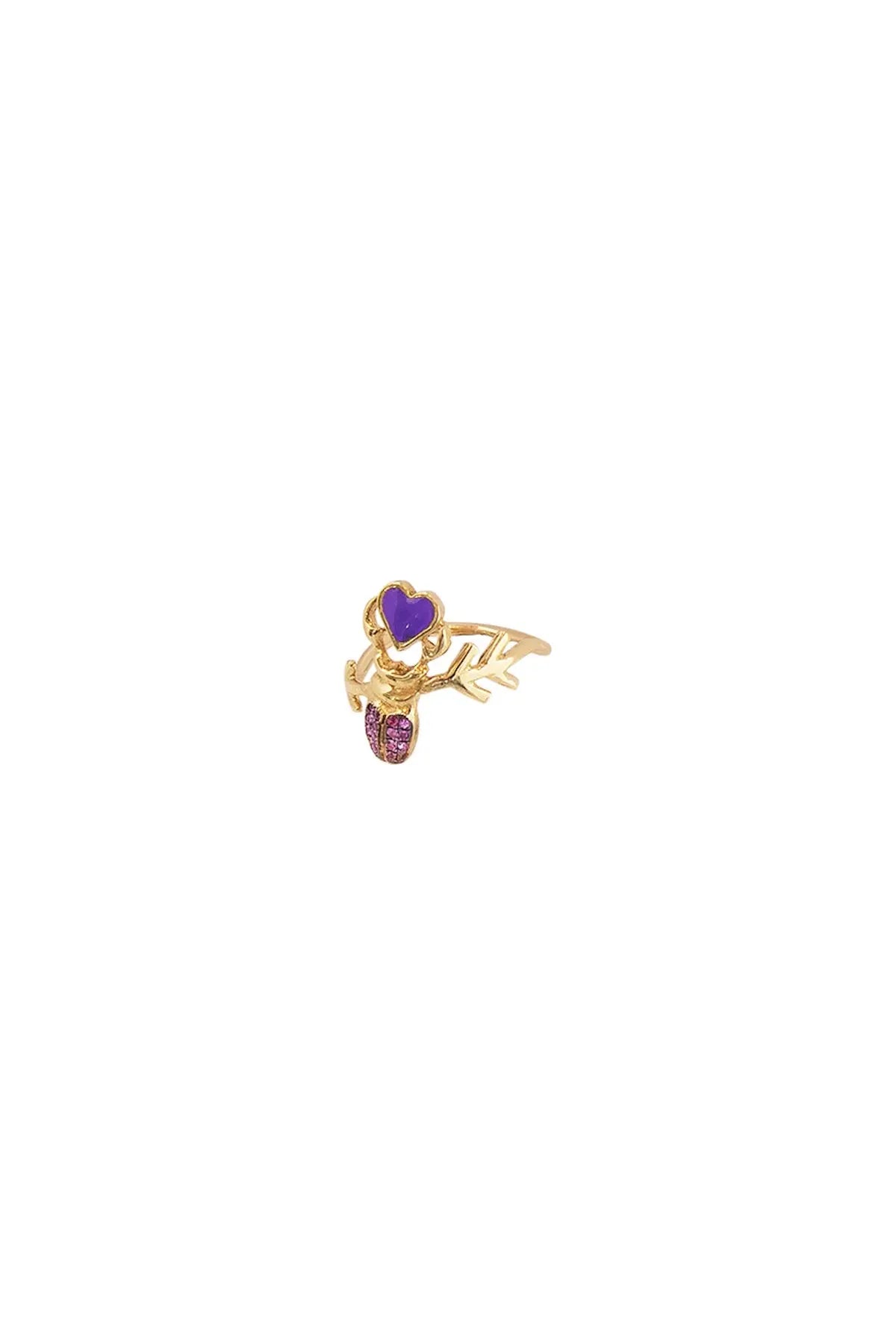 Love Arrow Bug Ring - Purple Daniela Villegas