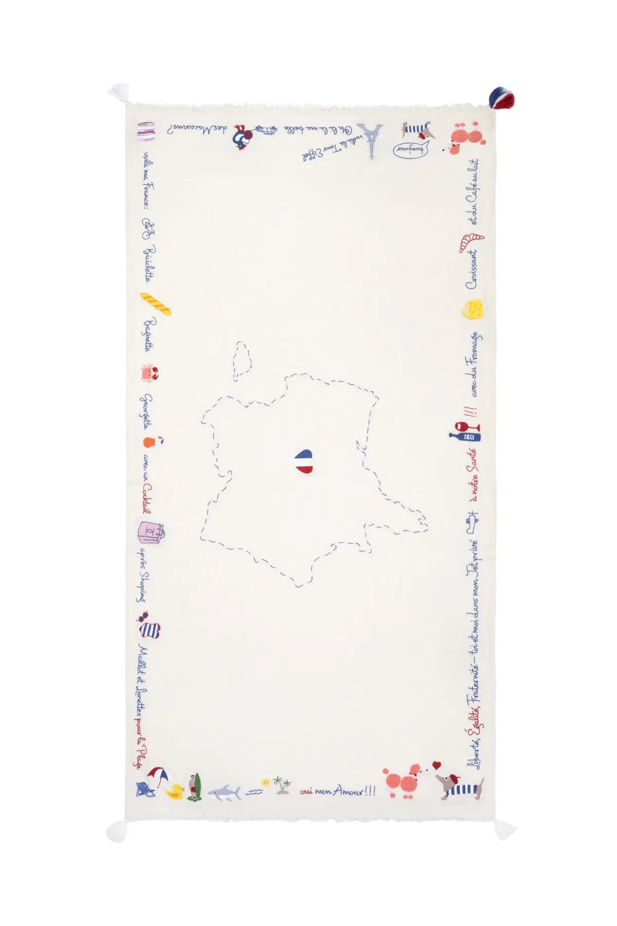 French Holiday Shawl - Cream The Holy Goat