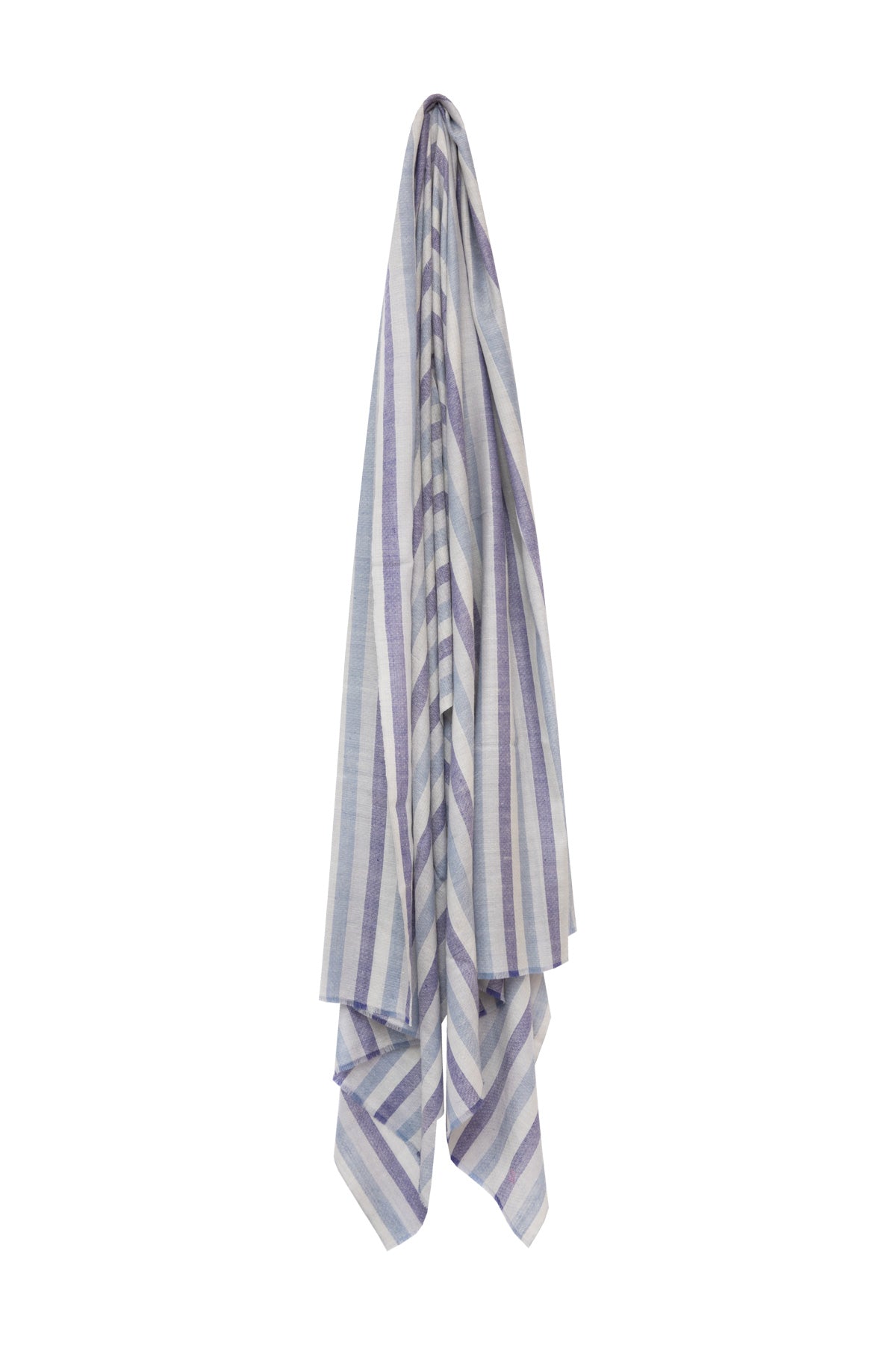 Multi Stripe Pashmina Shawl - Blue