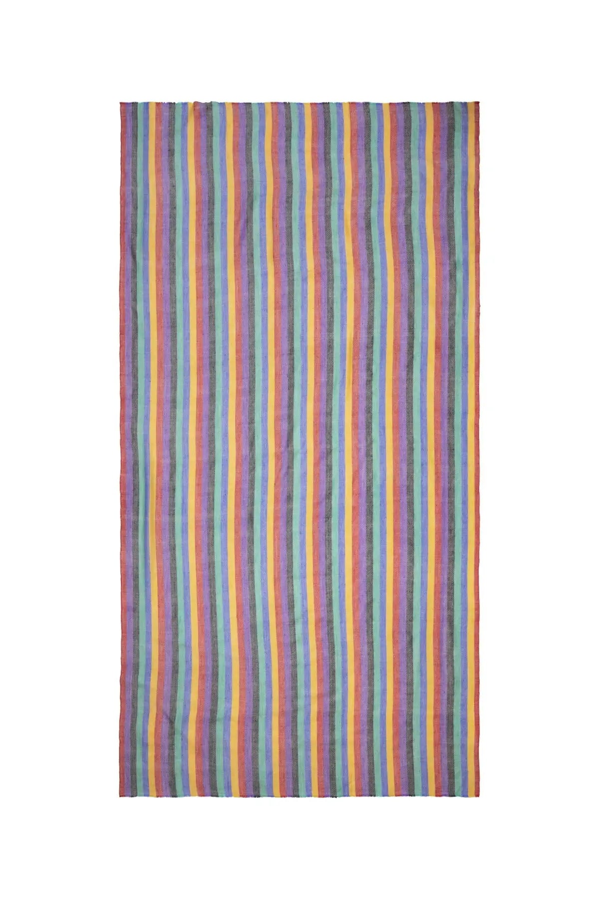 Multi Stripe Pashmina Shawl - Rainbow Debonnaire Store