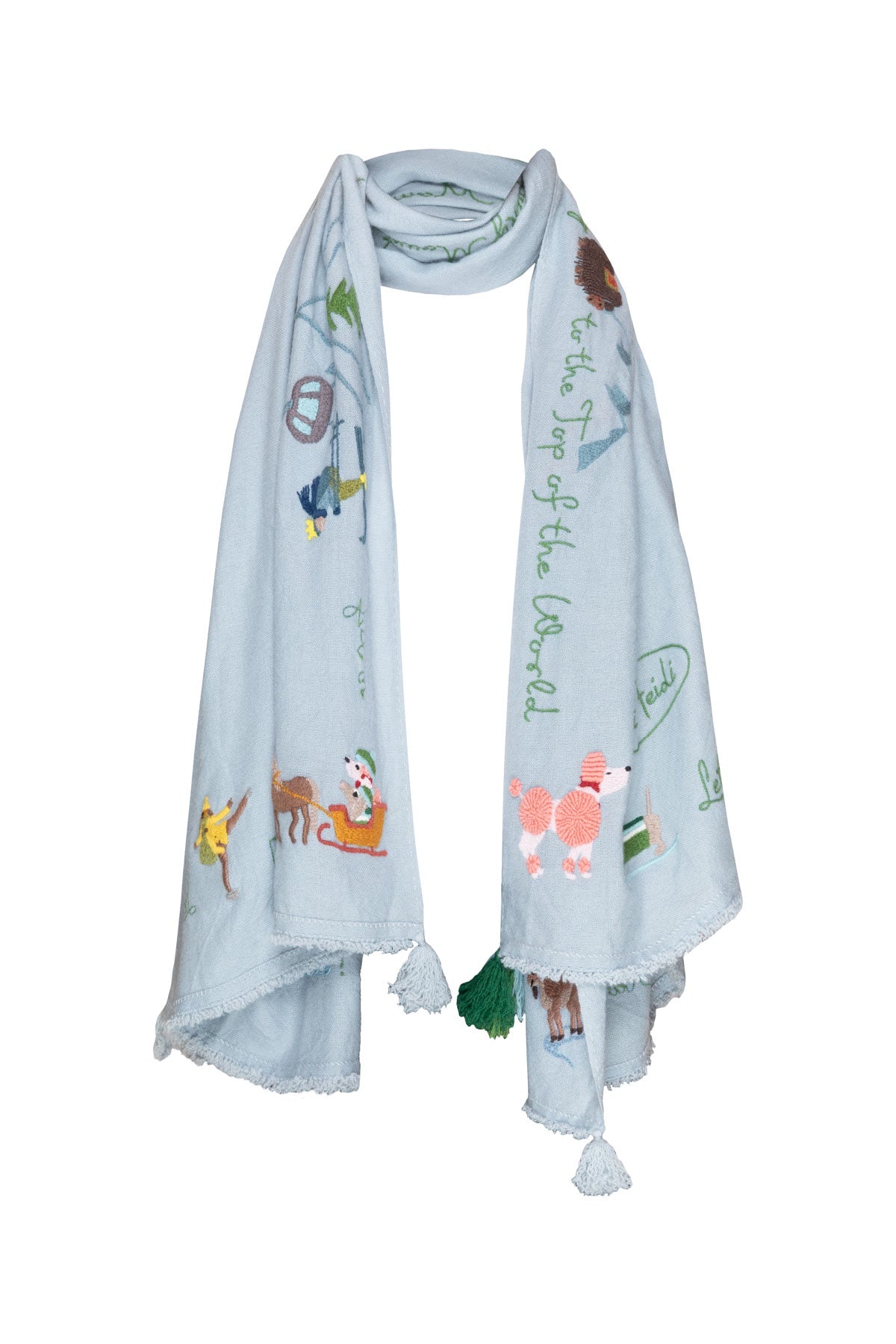 Alpine Holiday Shawl - Pearl Blue