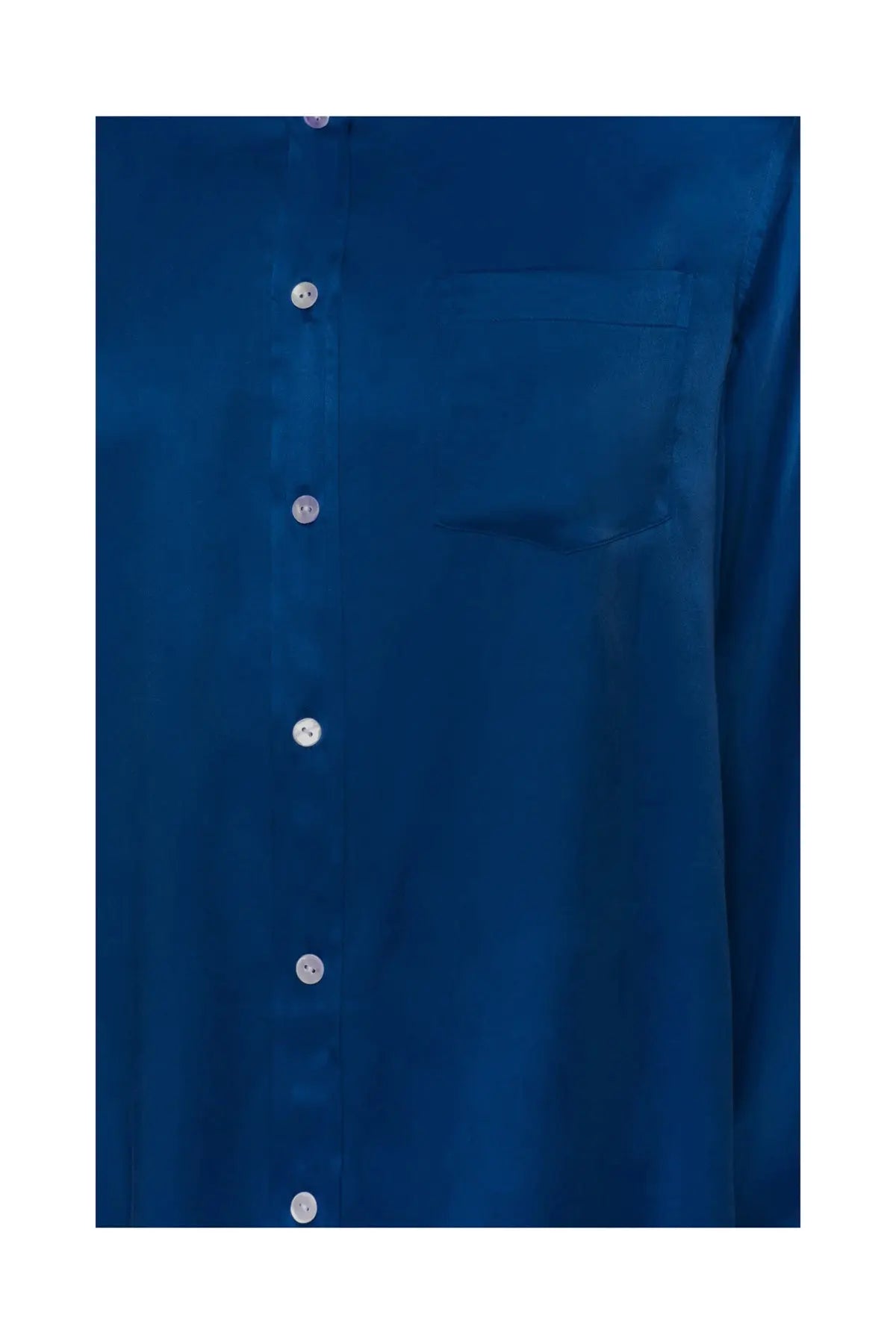 Men's Silk Shirt - Navy Blue Debonnaire