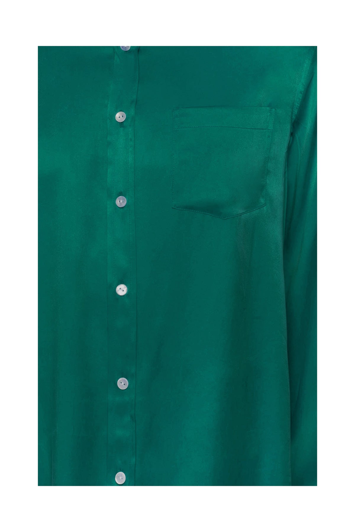 Men's Silk Shirt - Emerald Green