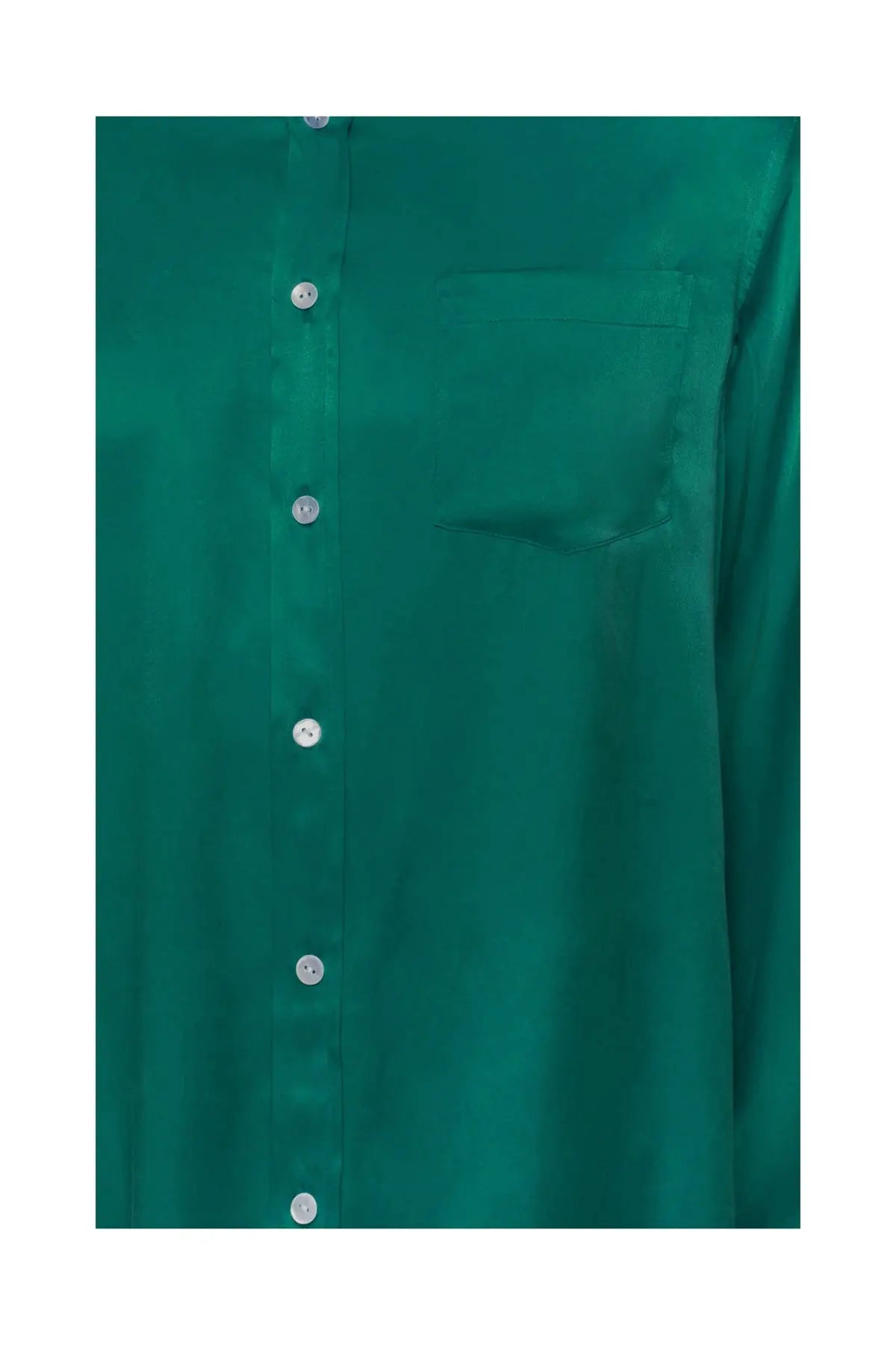 Men's Silk Shirt - Emerald Green Debonnaire