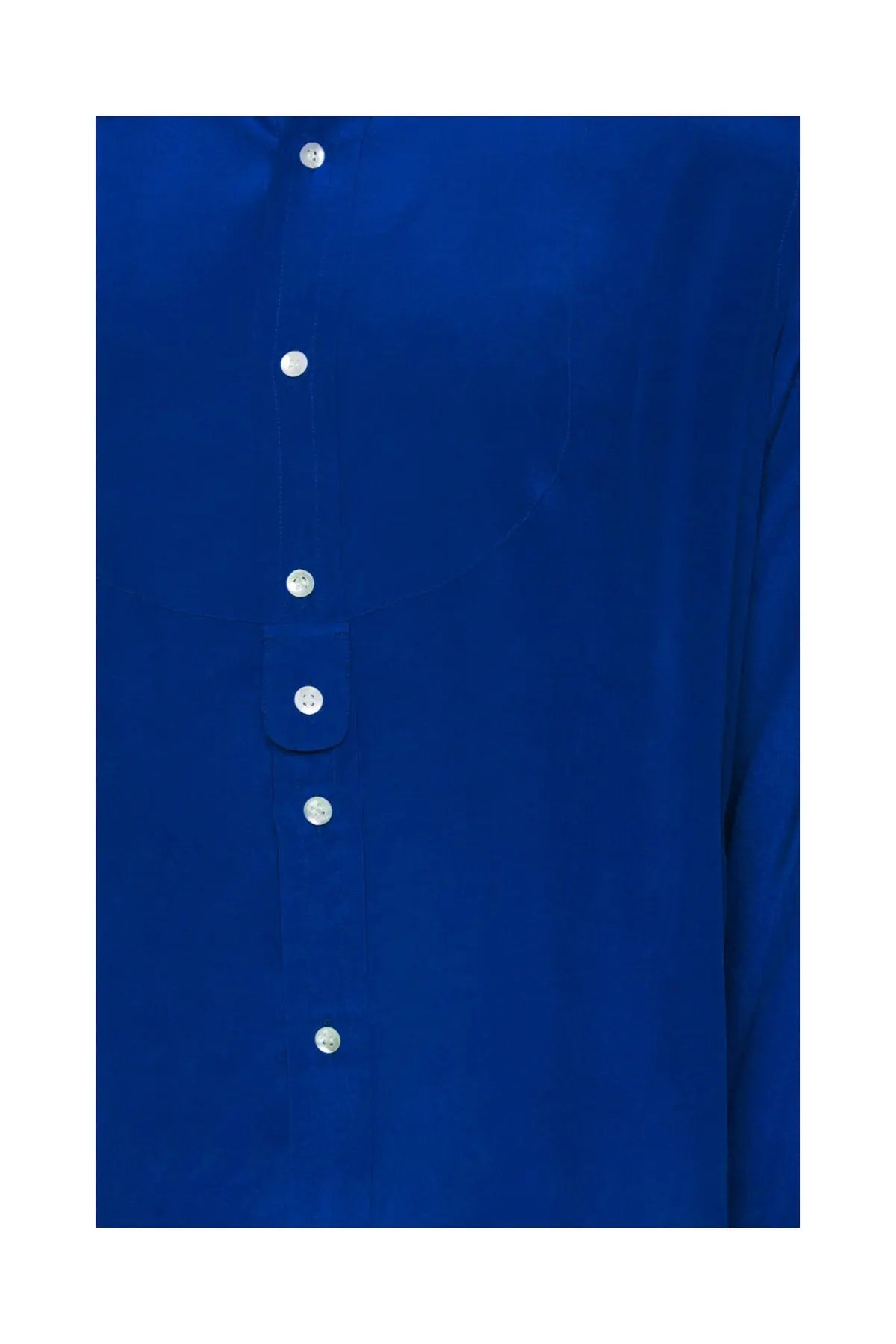 Men's Silk Cowboy Shirt - Bright Blue Debonnaire
