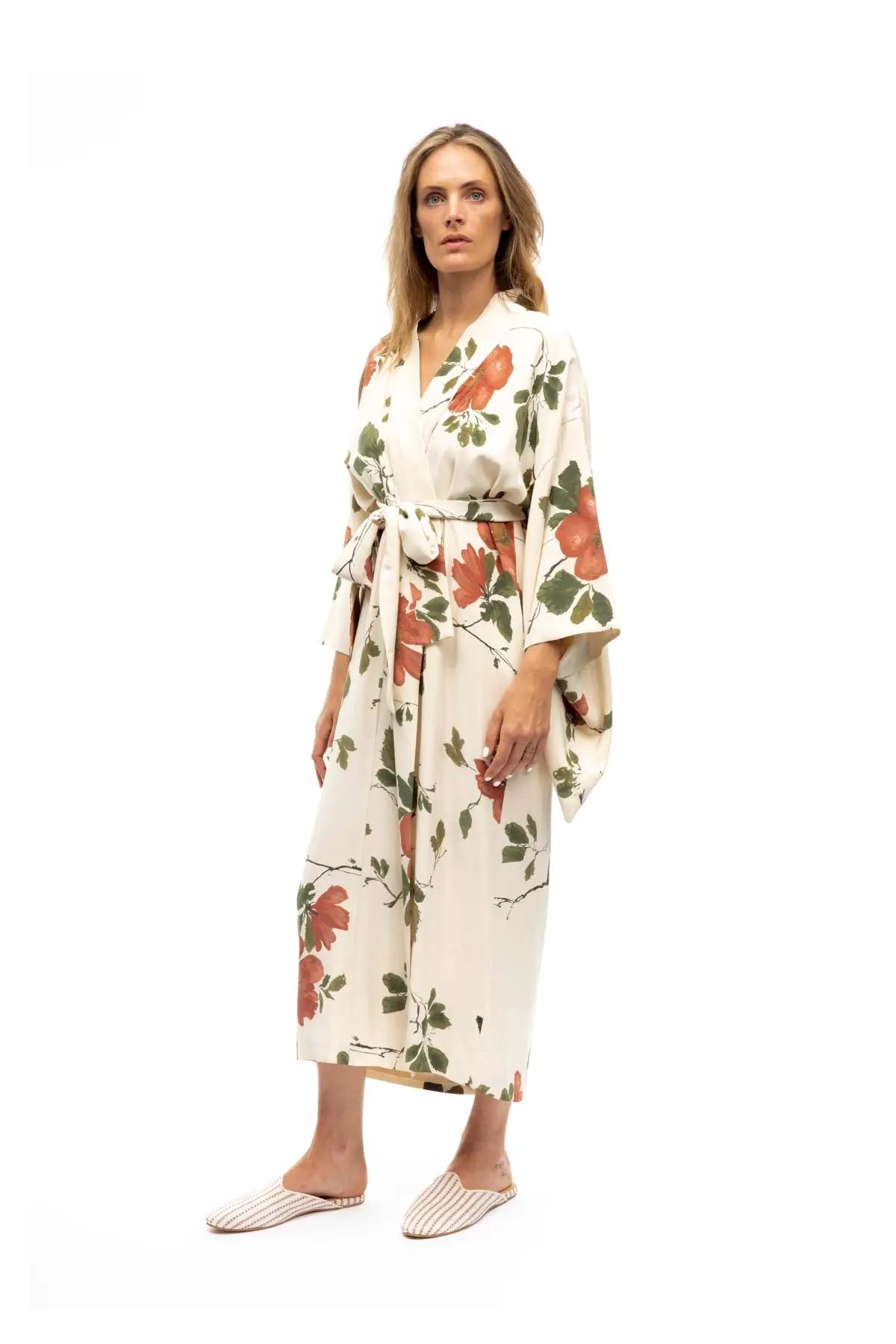 Floral Silk Kimono & Slip Debonnaire