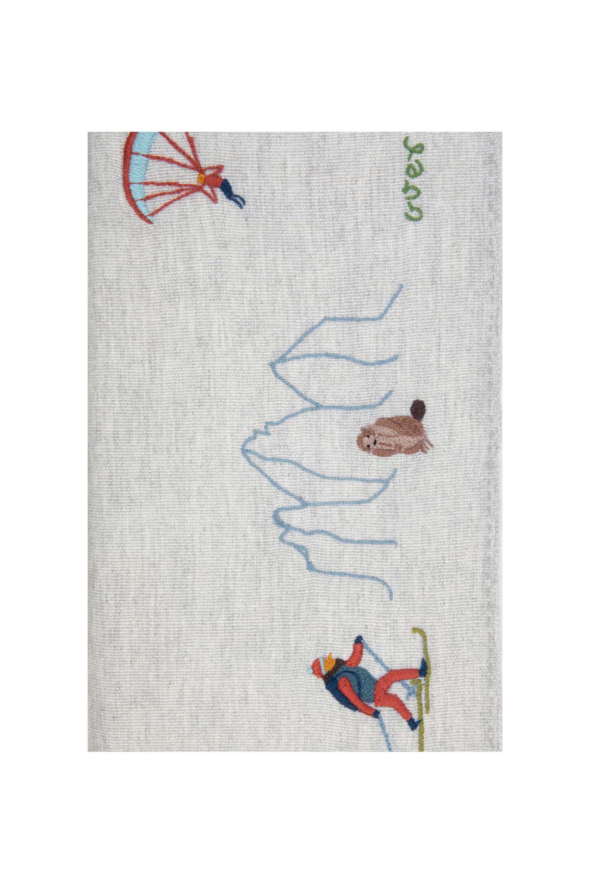 Alpine Holiday Shawl - Light Grey