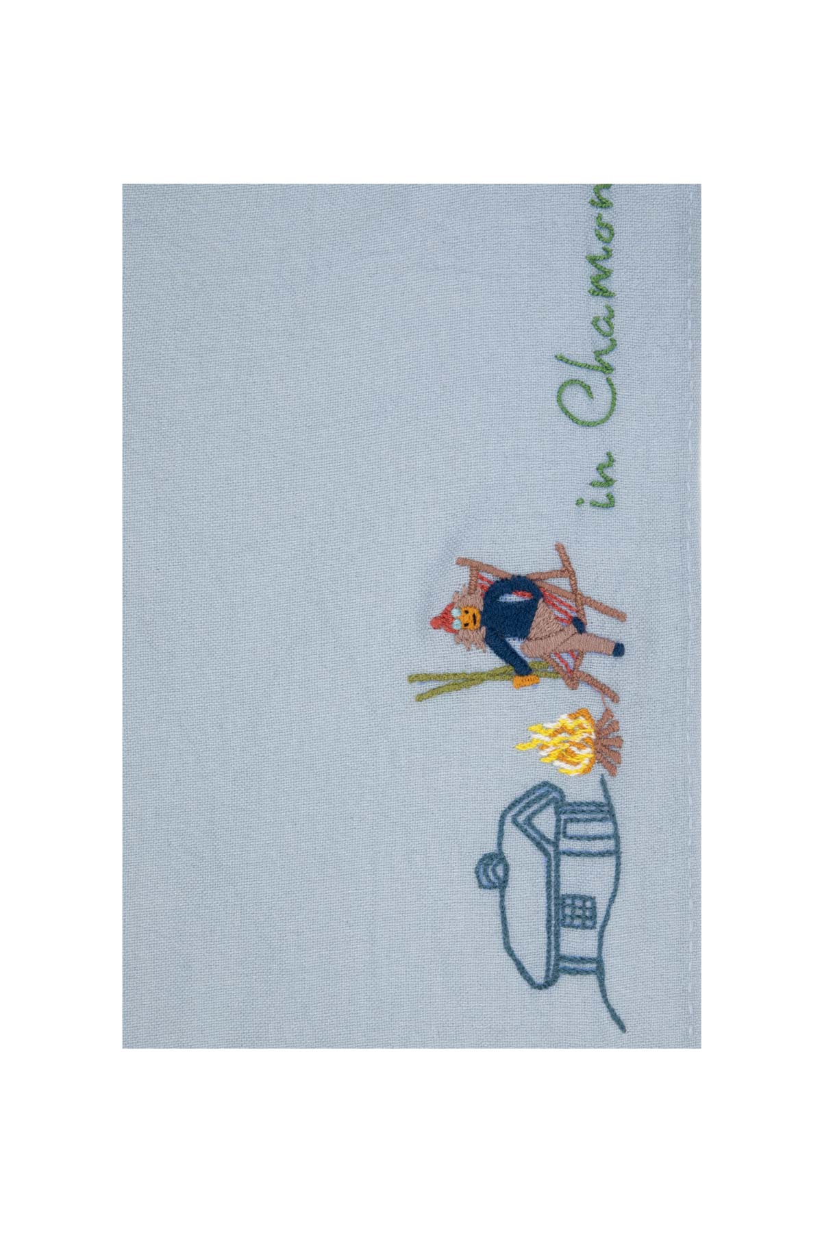 Alpine Holiday Shawl - Pearl Blue