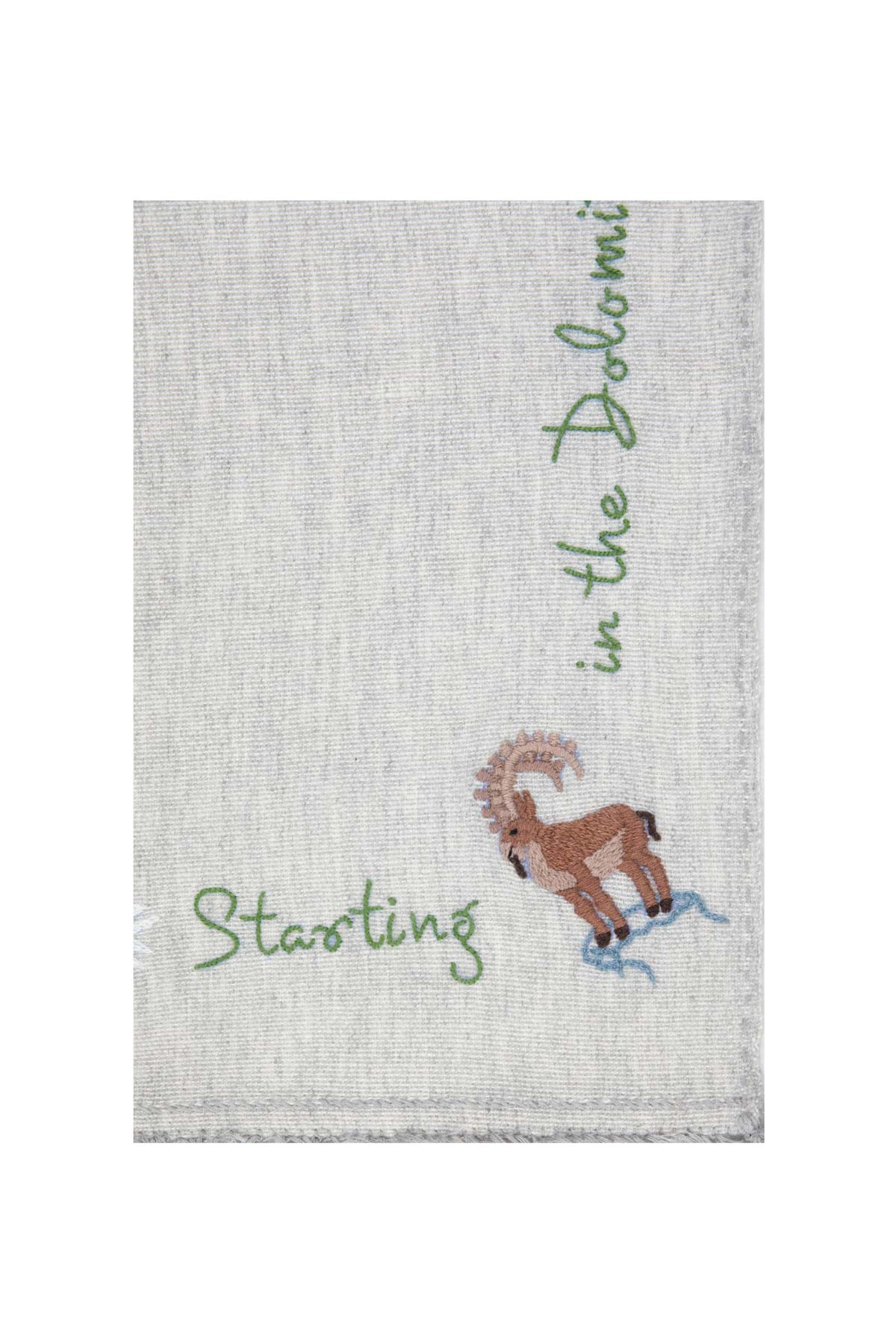 Alpine Holiday Shawl - Light Grey