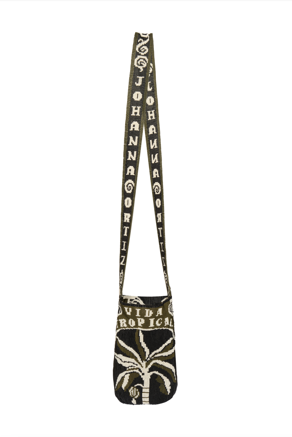 Beaded Vida Tropical Mochila - Black