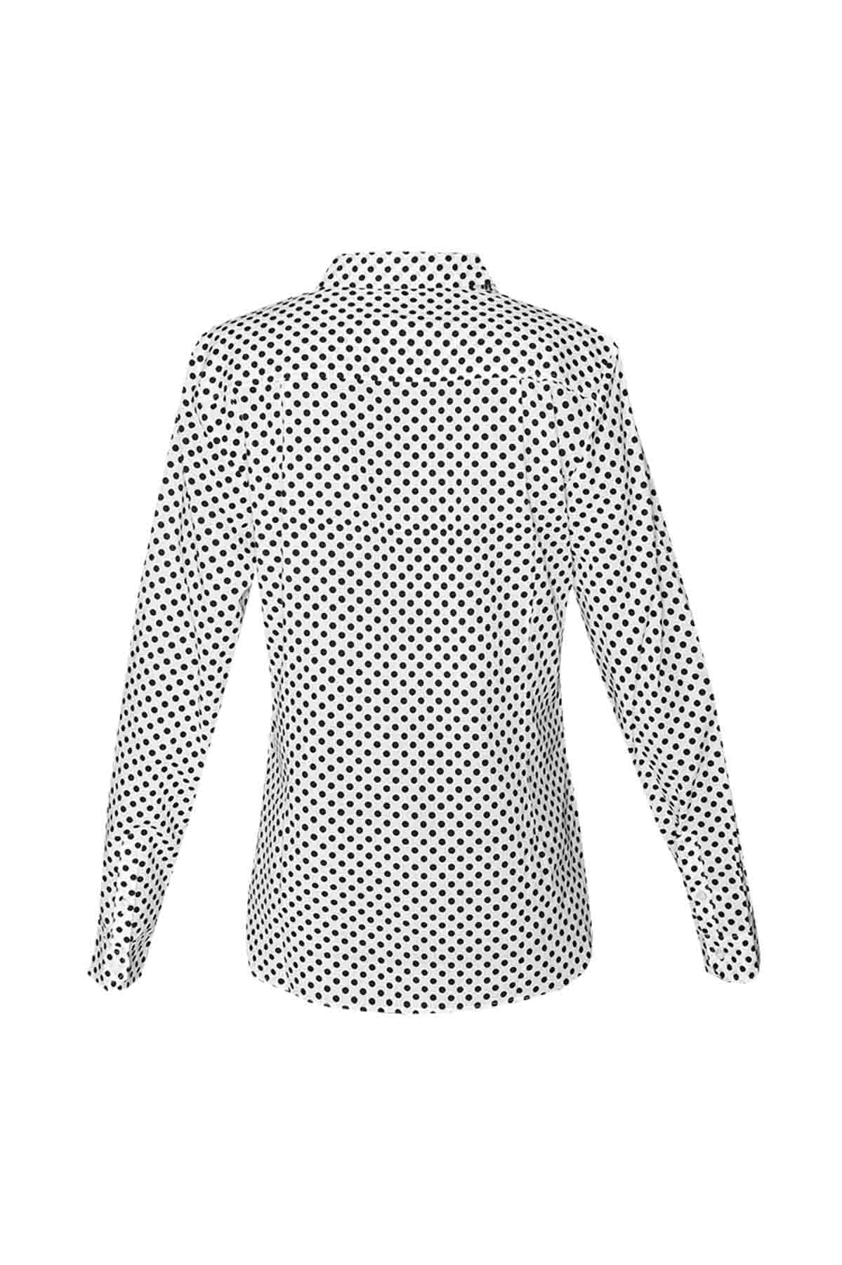 Women's Cotton Shirt - Black Polka Dot Debonnaire