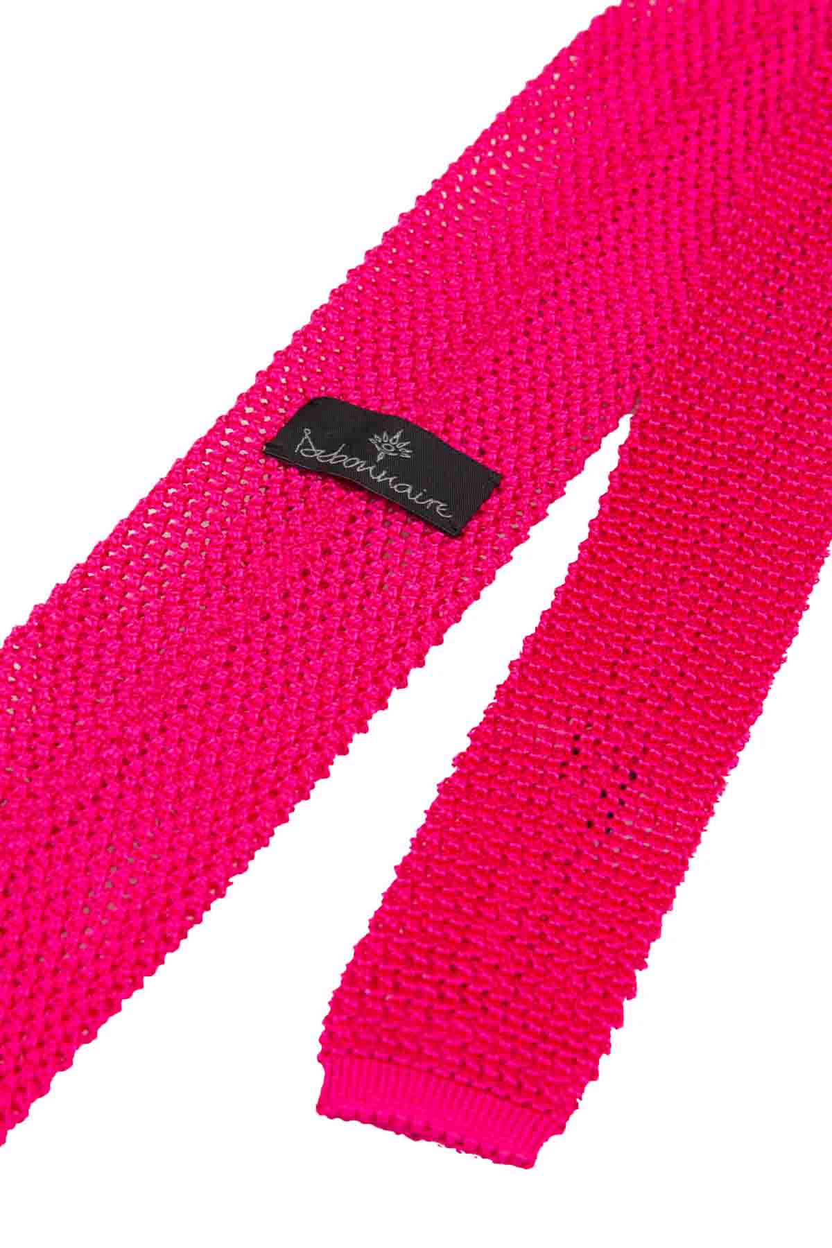 Italian Knitted Tie - Bright Pink Debonnaire