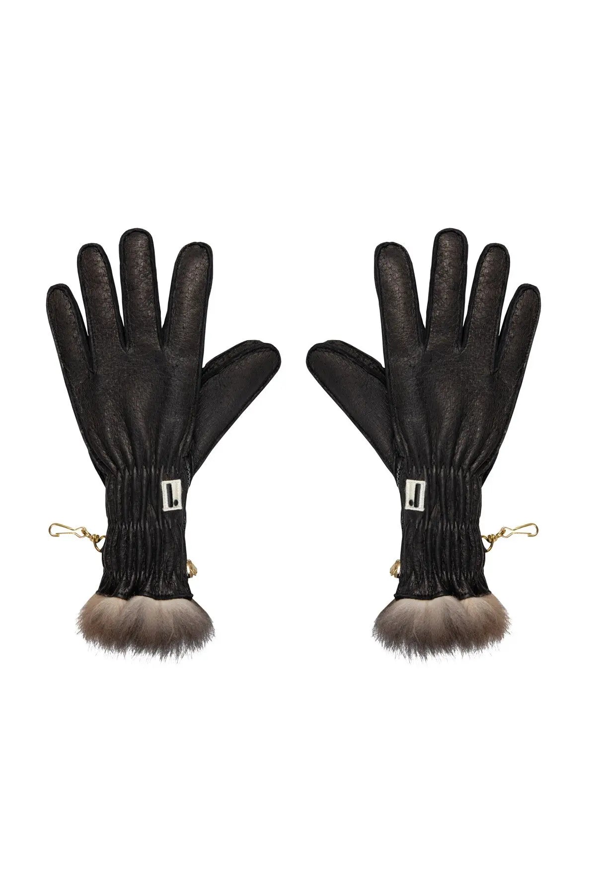 Men's Peccary Ski Gloves - Black Piero Restelli