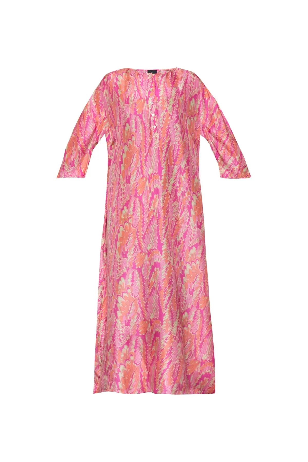 Lita Silk Kaftan - Pink Debonnaire