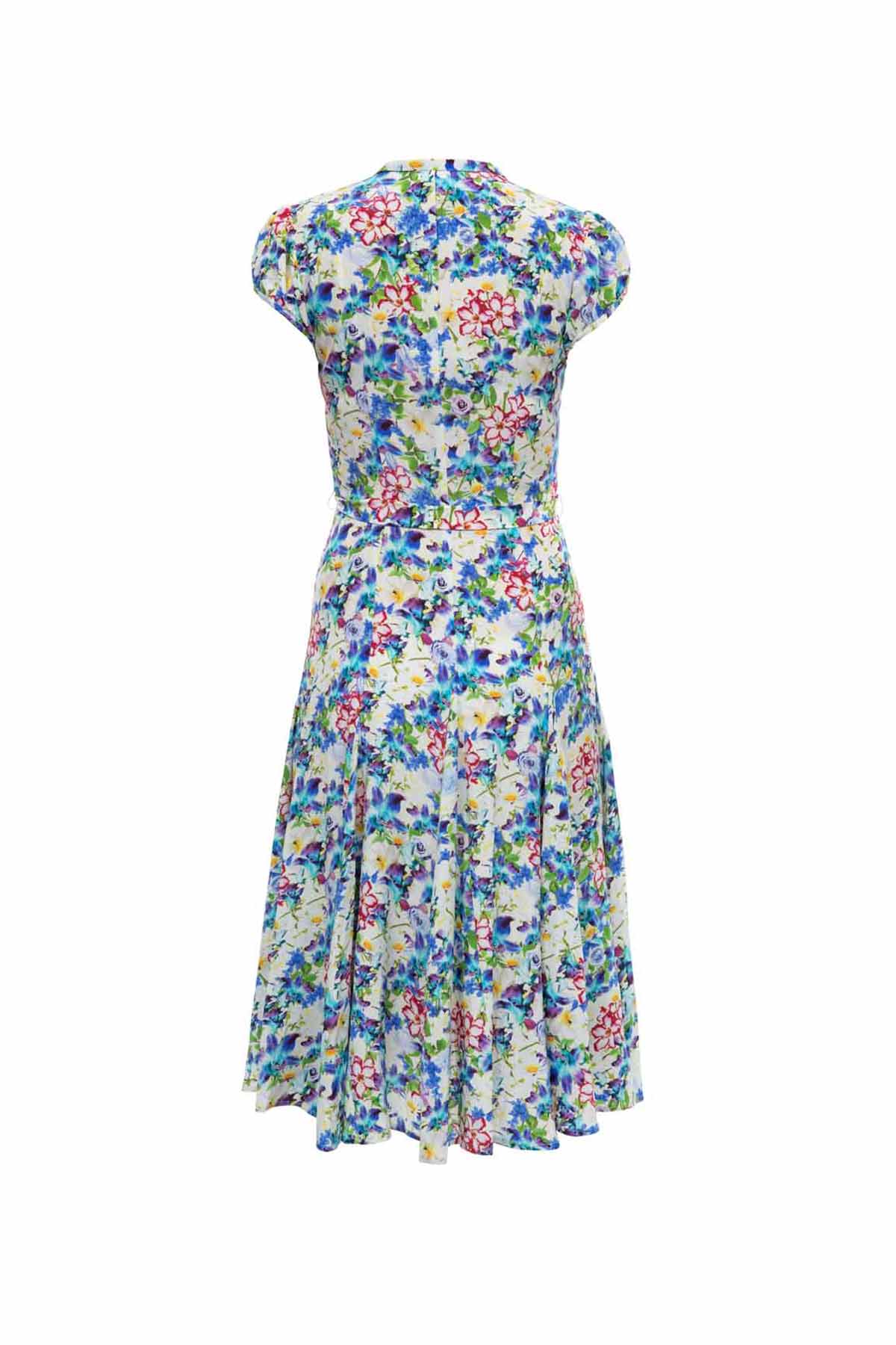 Silk Bugesha Dress - Multi Fleurs Debonnaire
