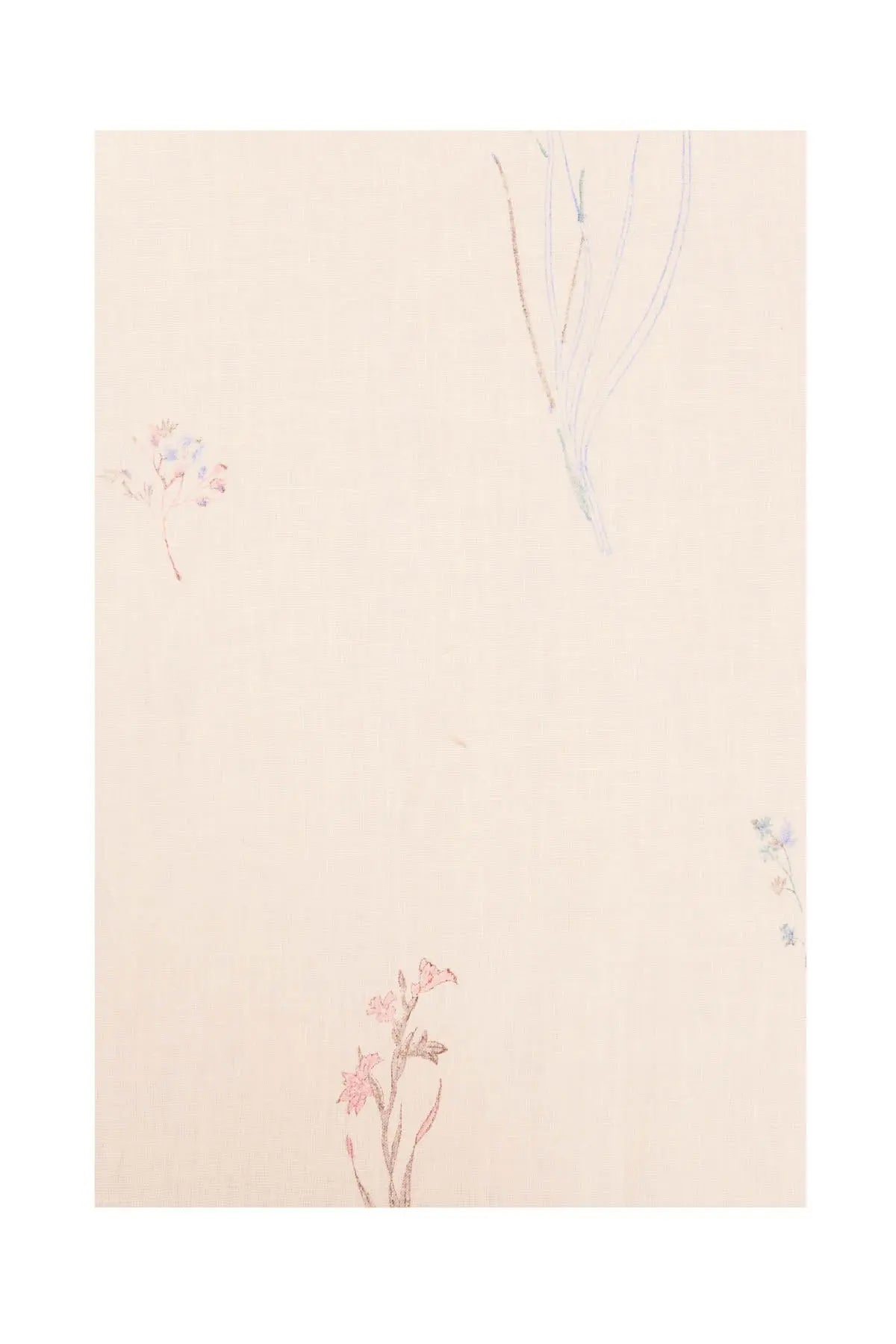 Monaco Floral Linen Coat - White Eka