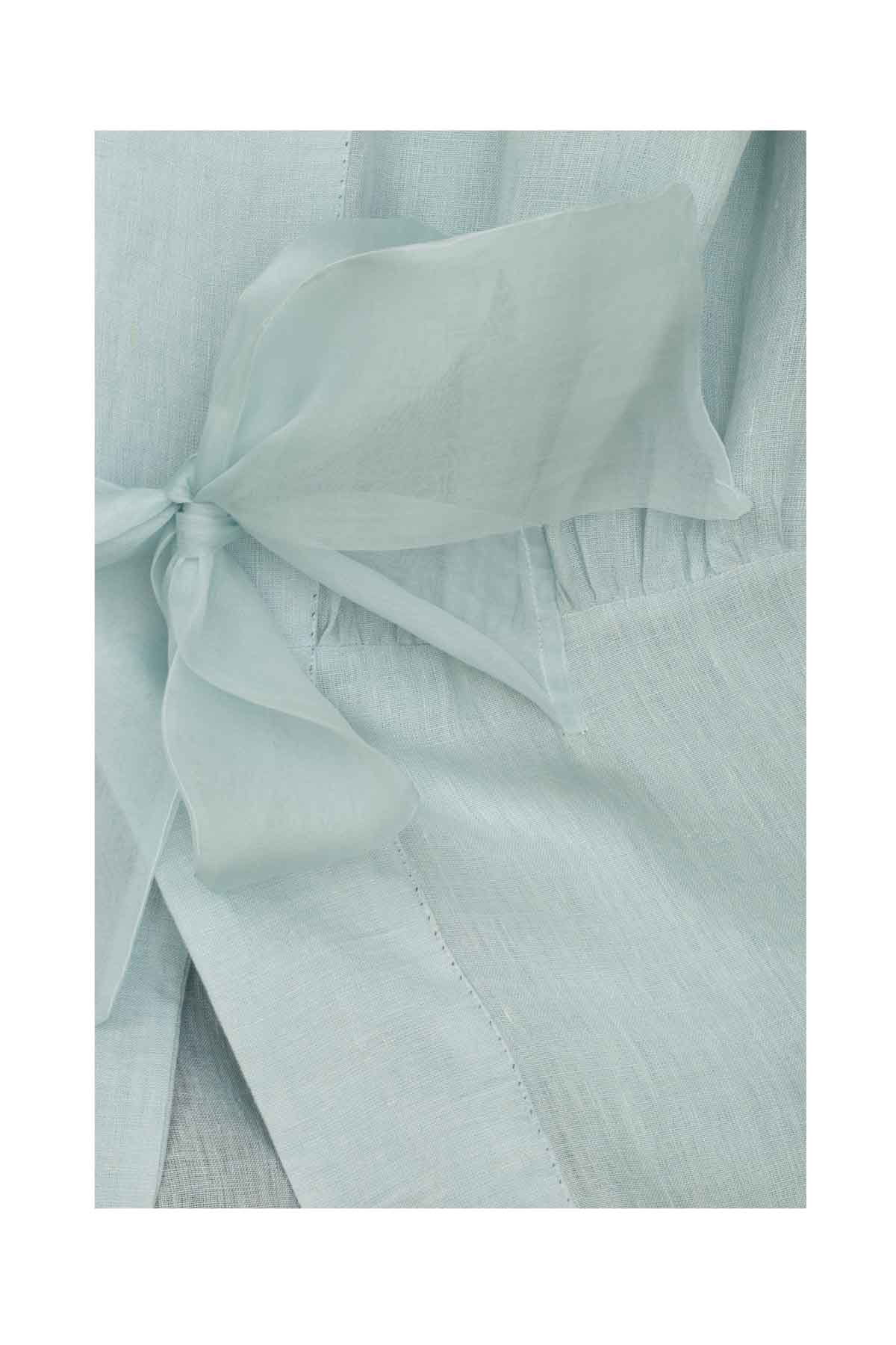 Organza Linen Dress - Pale Blue