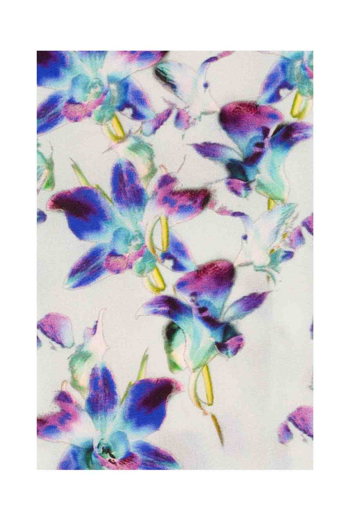 Silk Bugesha Dress - Blue Orchid Debonnaire