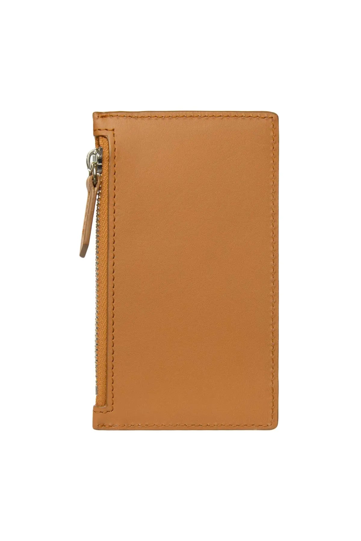 Leather Zip Card Holder - Natural Debonnaire