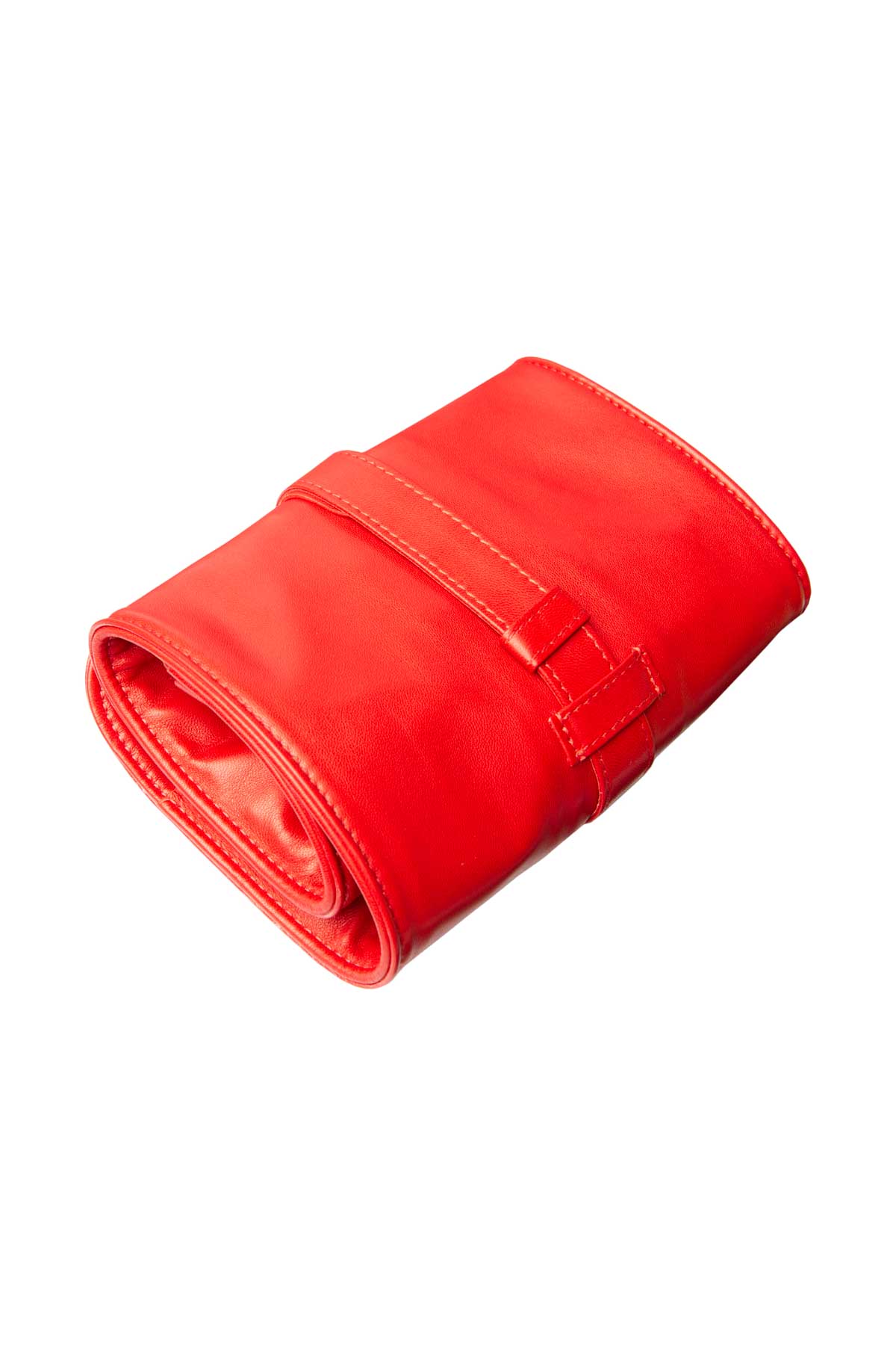 Lambskin Roll-Up Manicure Set - Red