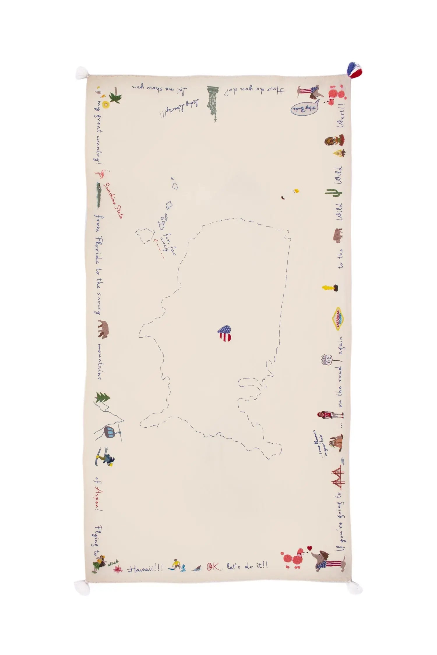USA Holiday Shawl - Cream The Holy Goat