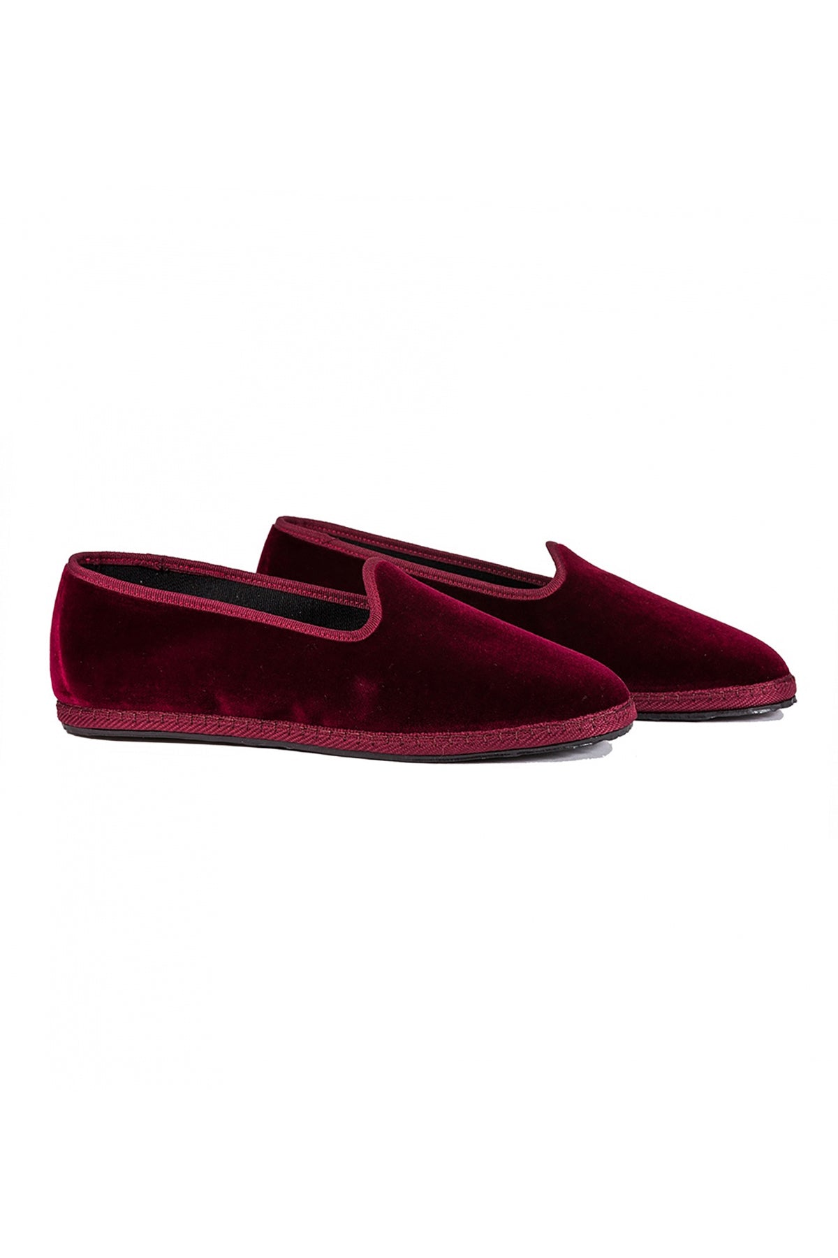 Venetian Velvet Slippers - Bordeaux