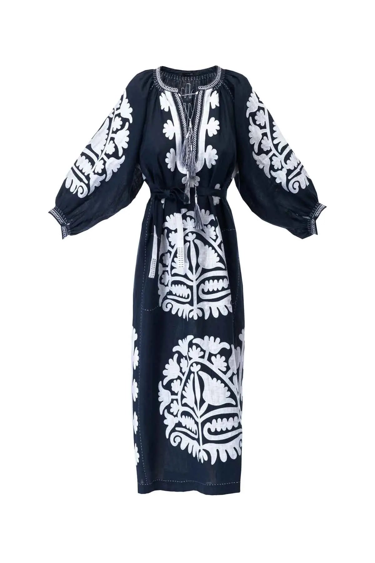 Shalimar Dress - Navy & White Vita Kin