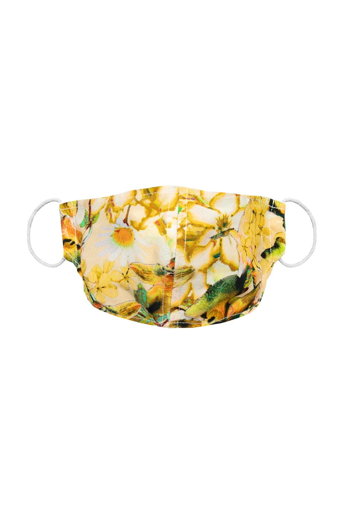 Silk Face Mask - Yellow Orchid