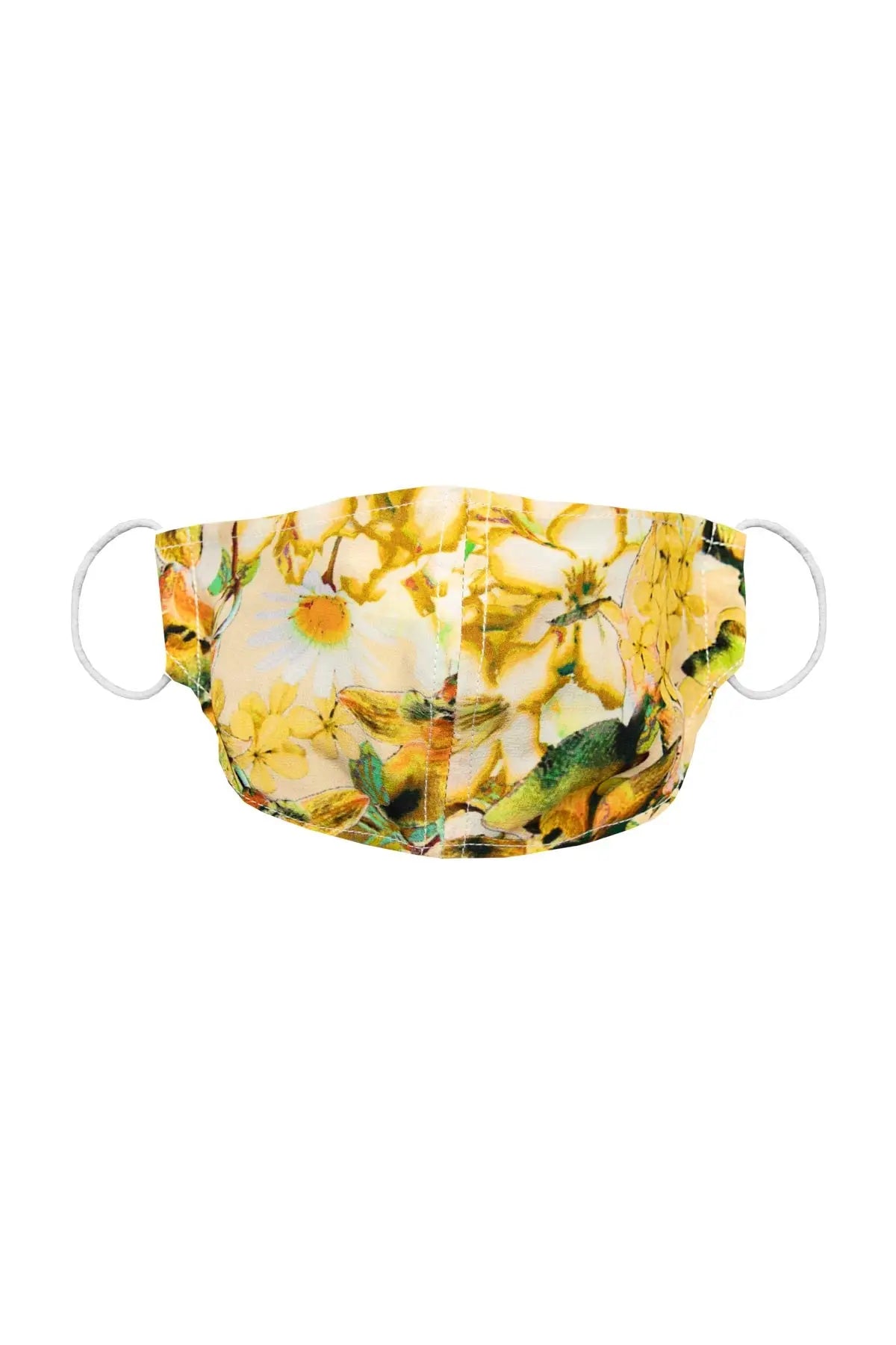 Silk Face Mask - Yellow Orchid Debonnaire