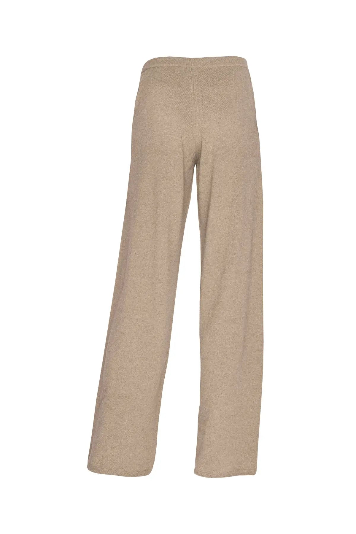 Men's Cashmere Flat Knit Trousers - Dark Natural Hawick Cashmere